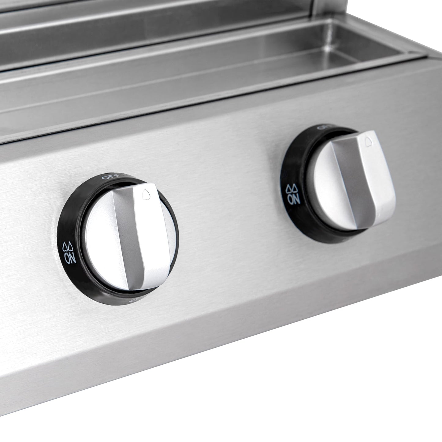 Countertop Barbeque Grill, LPG Gas 4-Burner Stainless Steel Grill for Outdoor Sliver