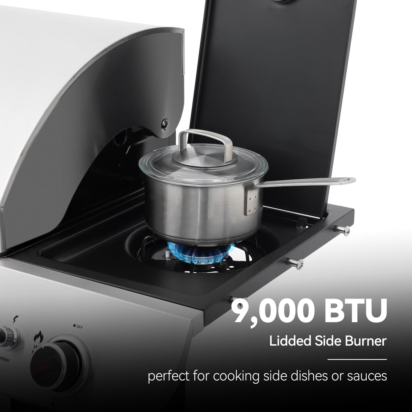 Royal Gourmet SG5002 5-Burner Gas Grill with Sear Burner and Side Burner, Stainless Steel Cabinet Style Gas Grill