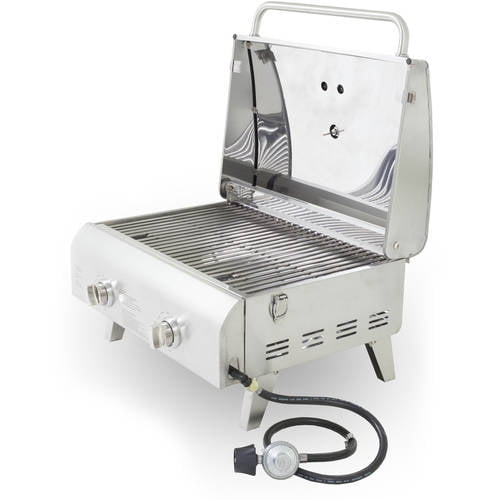 Pit Boss 2-Burner Portable Gas Grill, Stainless Steel