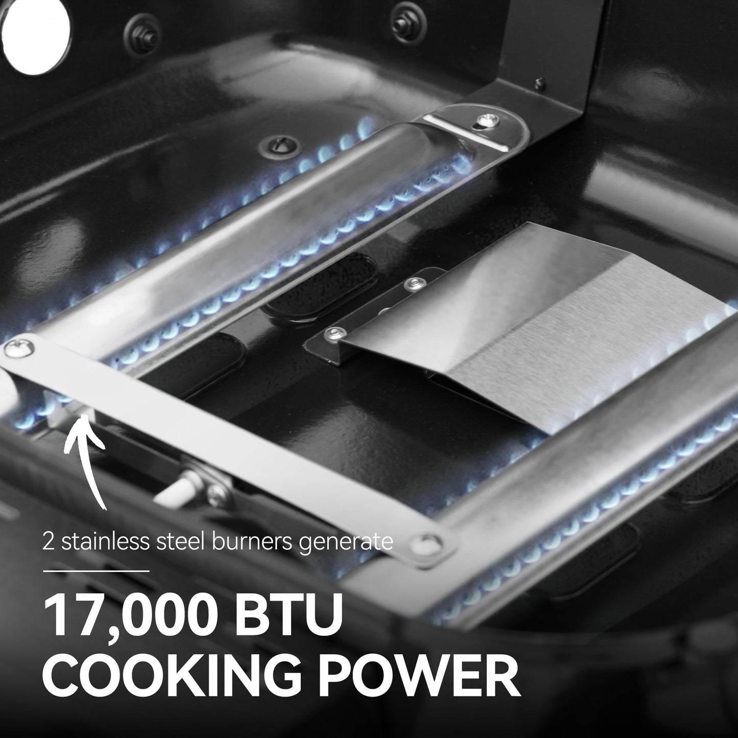 Royal Gourmet GT2005 2-Burner Portable Propane Gas Grill, Tabletop Gas Grill for Outdoor Cooking & Grilling with Foldable Side Tables