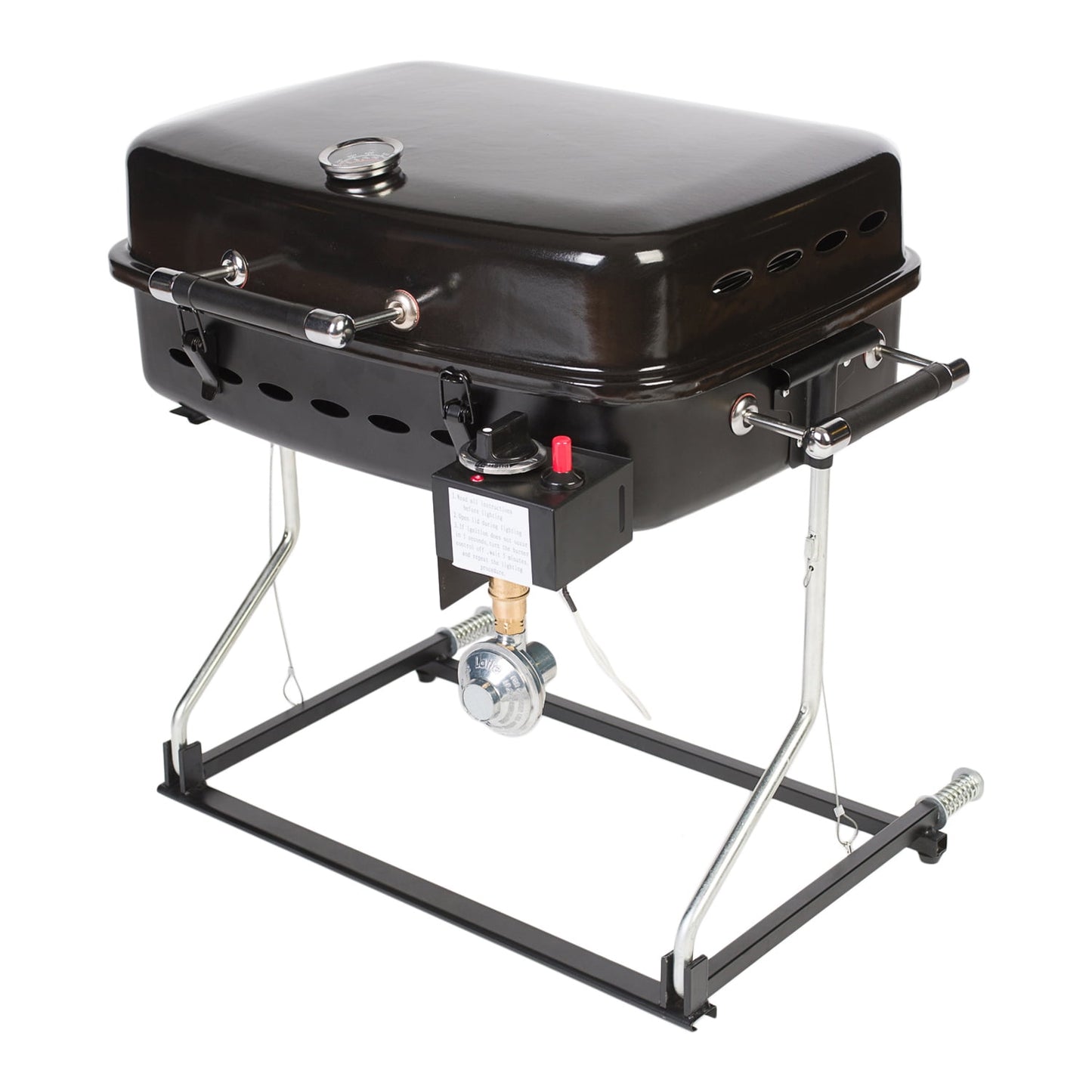 Faulkner FLK-51322 Barbecue Grille with Disposable Bottle Adapter - Black