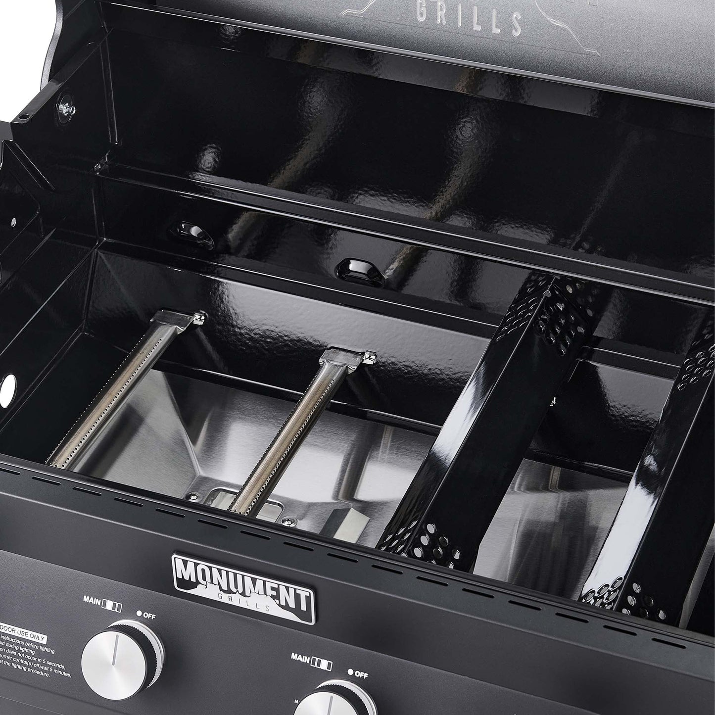 Denali 4-Burner Propane Gas Grill in Black with Clearview Lid, 3-Phase LED Controls and Side Burner