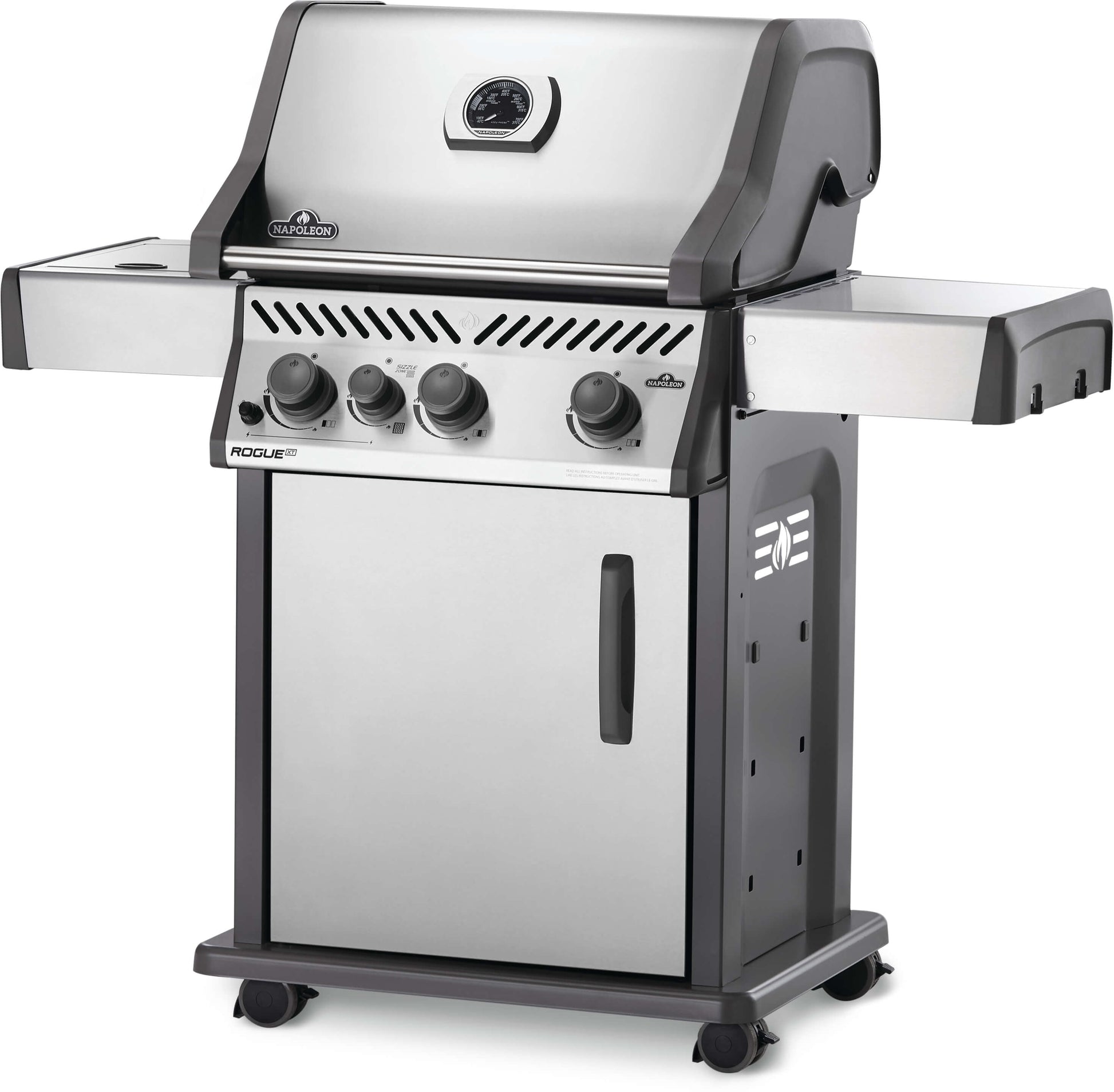 Rogue® XT 425 Natural Gas Grill with Infrared Side Burner, Stainless Steel