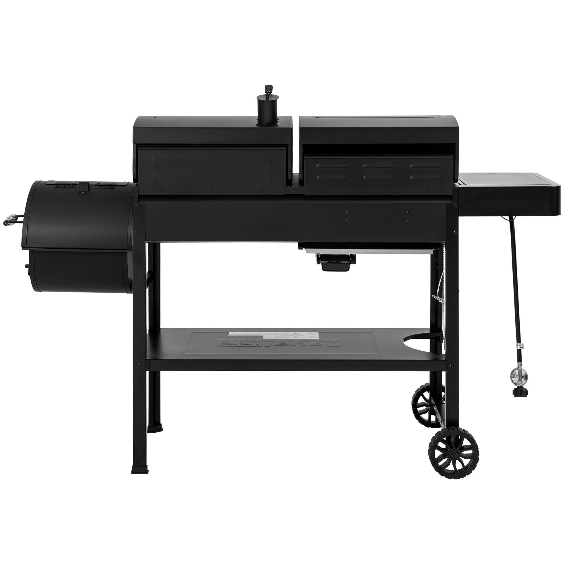 Royal Gourmet ZH3005Y 2-Burner Gas and Charcoal Combo Grill with Offset Smoker & Side Burner