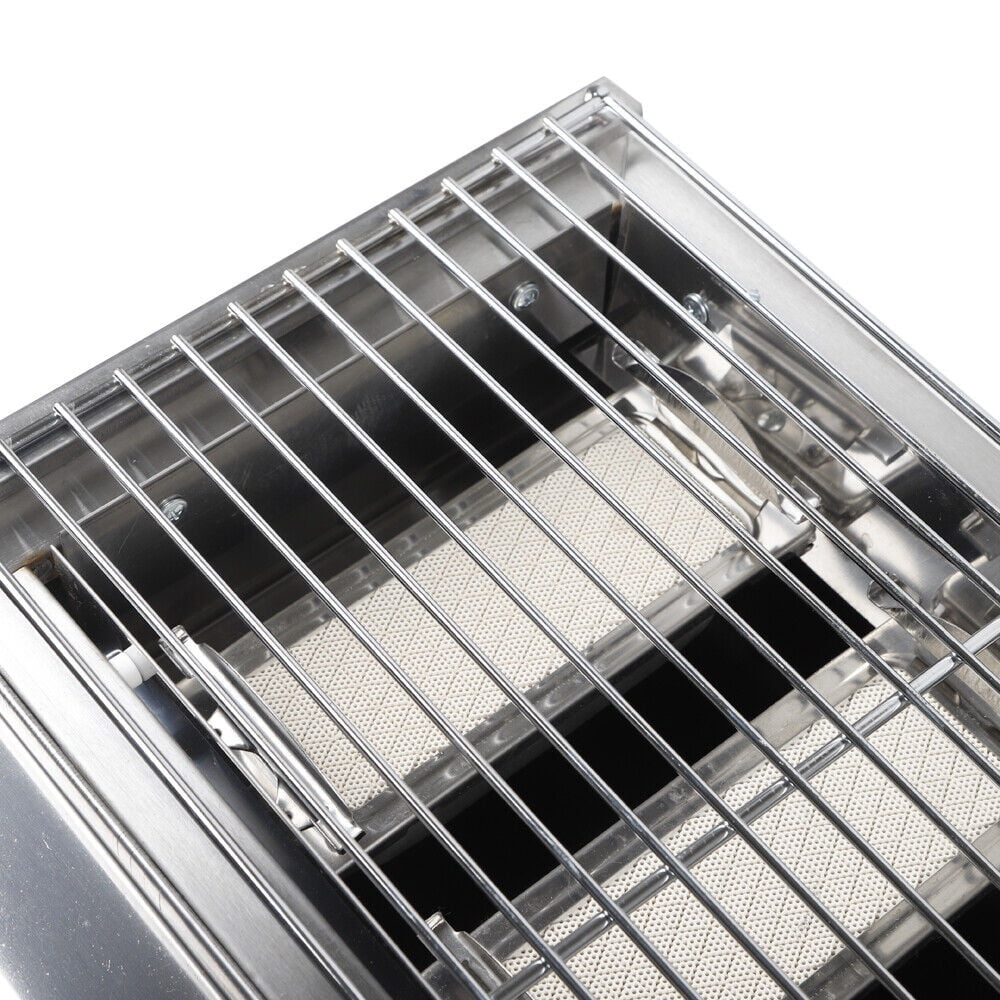 Portable Small Gas Barbecue Grill,Gas BBQ Grill with 3 Burner Switches and Lift Rack,Stainless Steel Propane Gas Grill Camp BBQ Grill for Backyard Garden Patio Balcony Outdoor