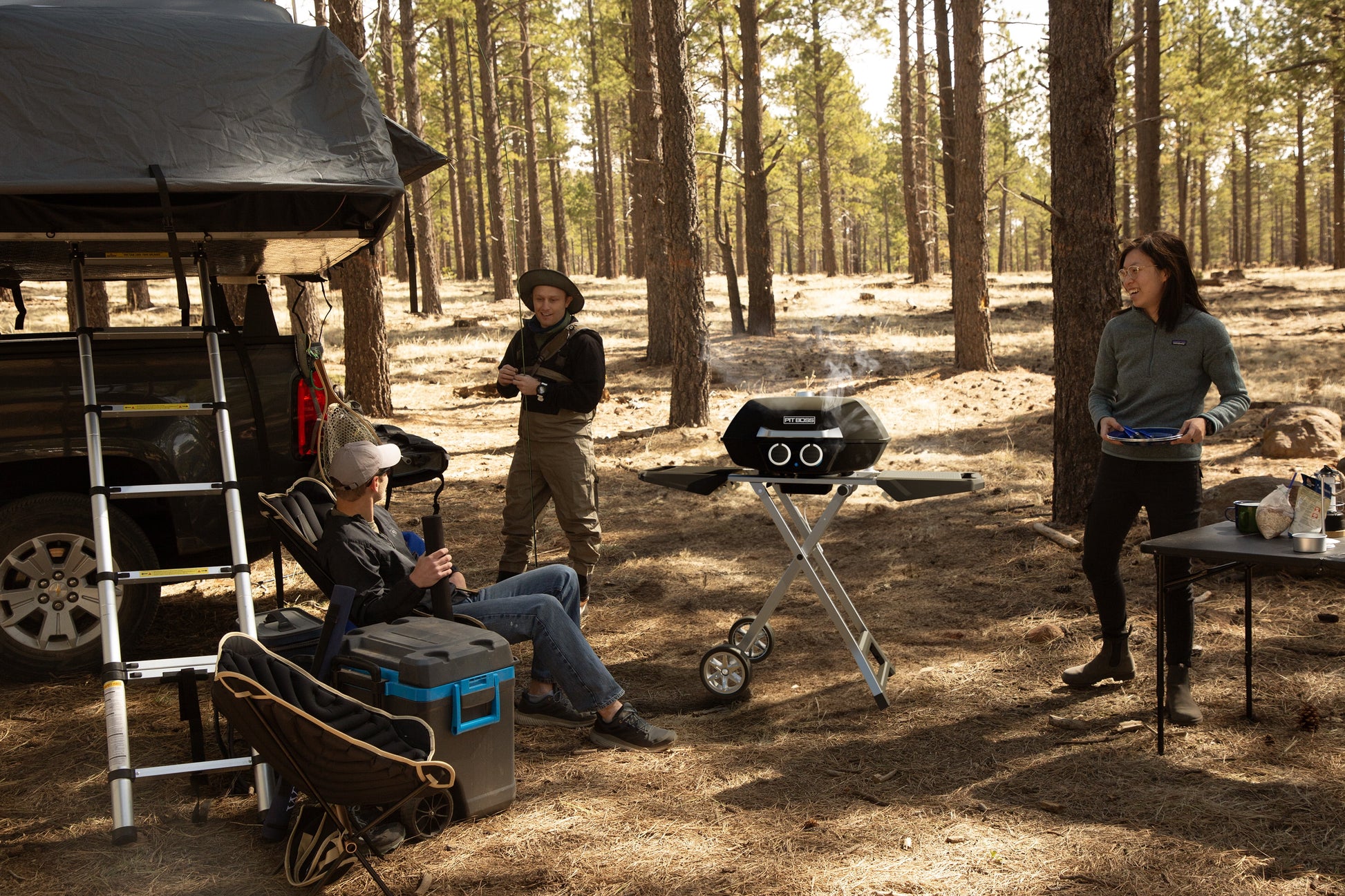 Pit Boss 2-Burner Portable Gas Grill with Collapsible Cart