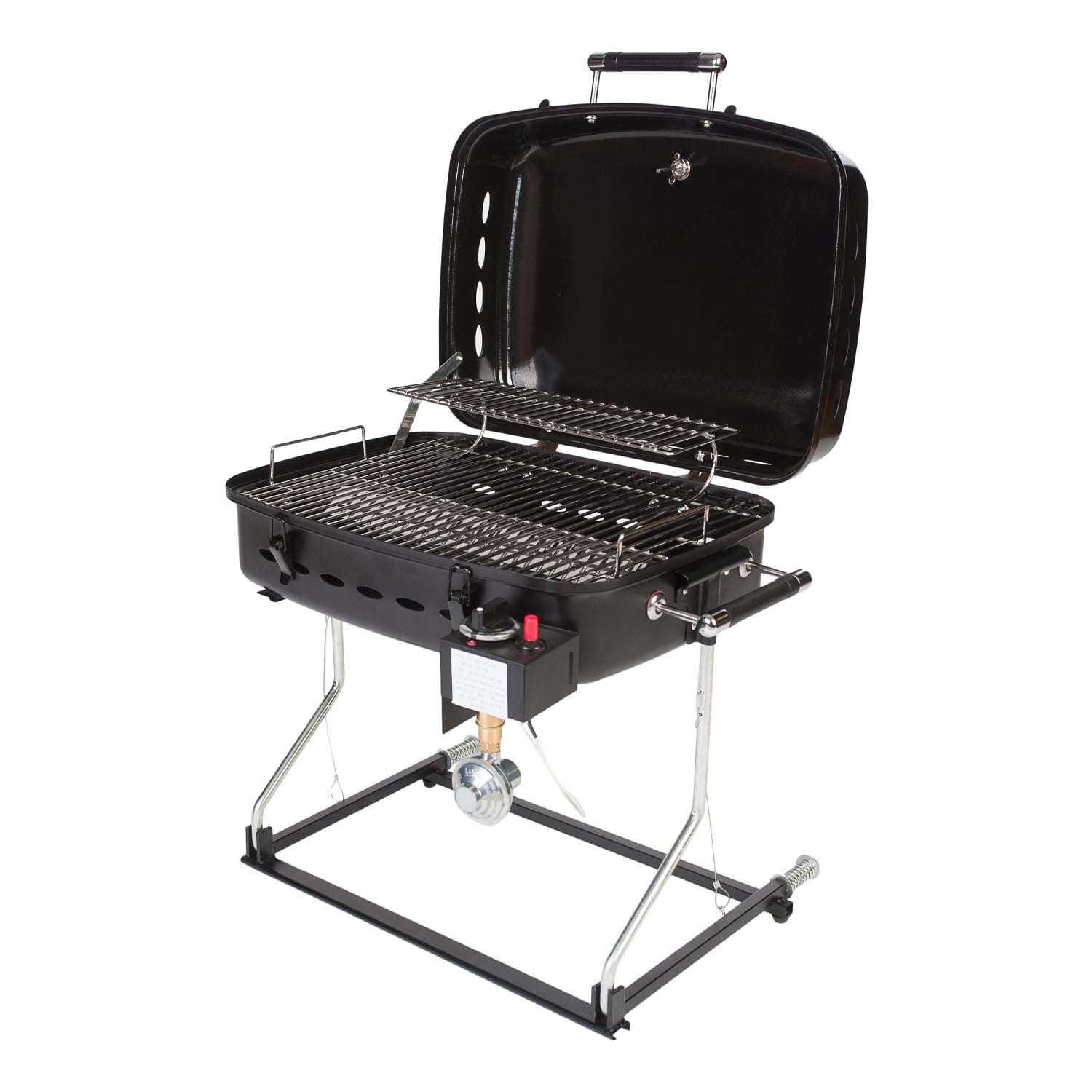 Faulkner FLK-51322 Barbecue Grille with Disposable Bottle Adapter - Black
