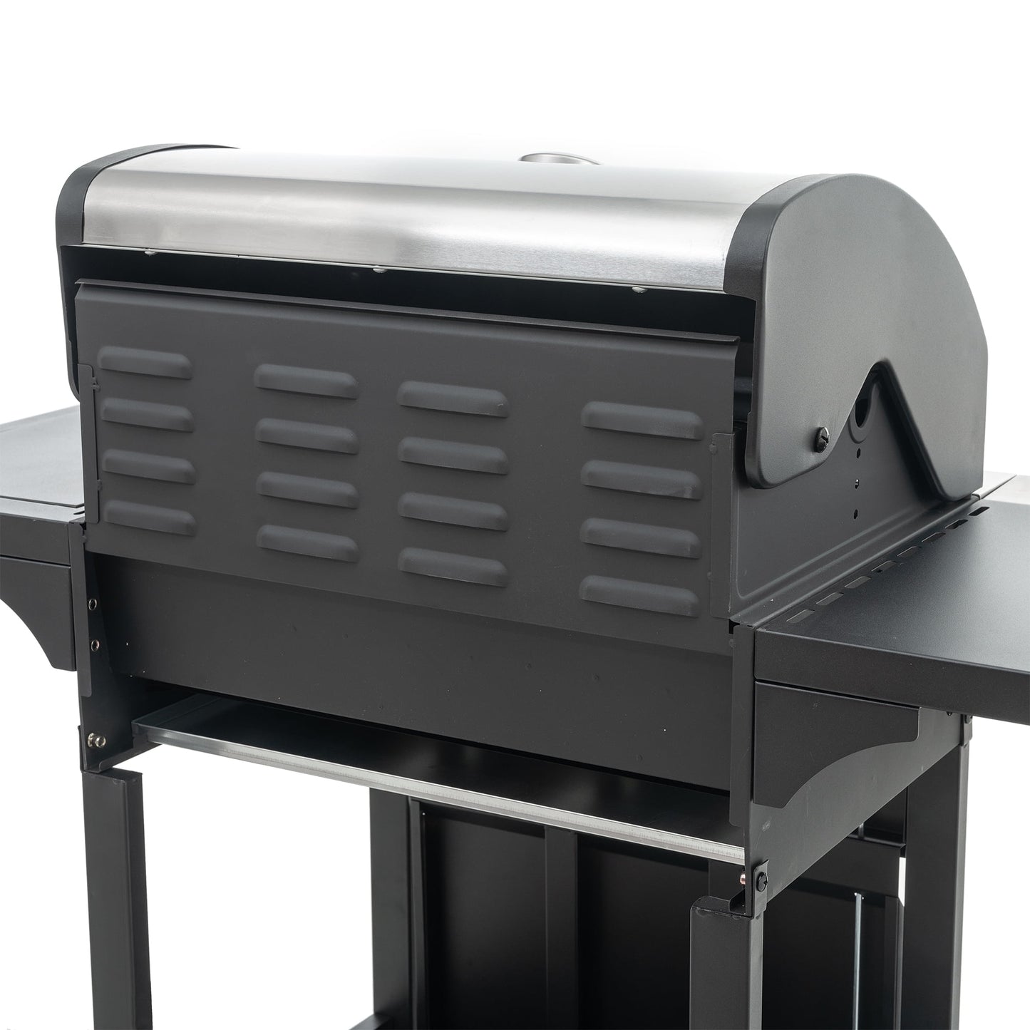Propane Grill 3 Burner Stainless Steel BBQ Gas Grill with Side Burner, Thermometer, and Even Heating Cast Iron Grates for Outdoor BBQ and Camping