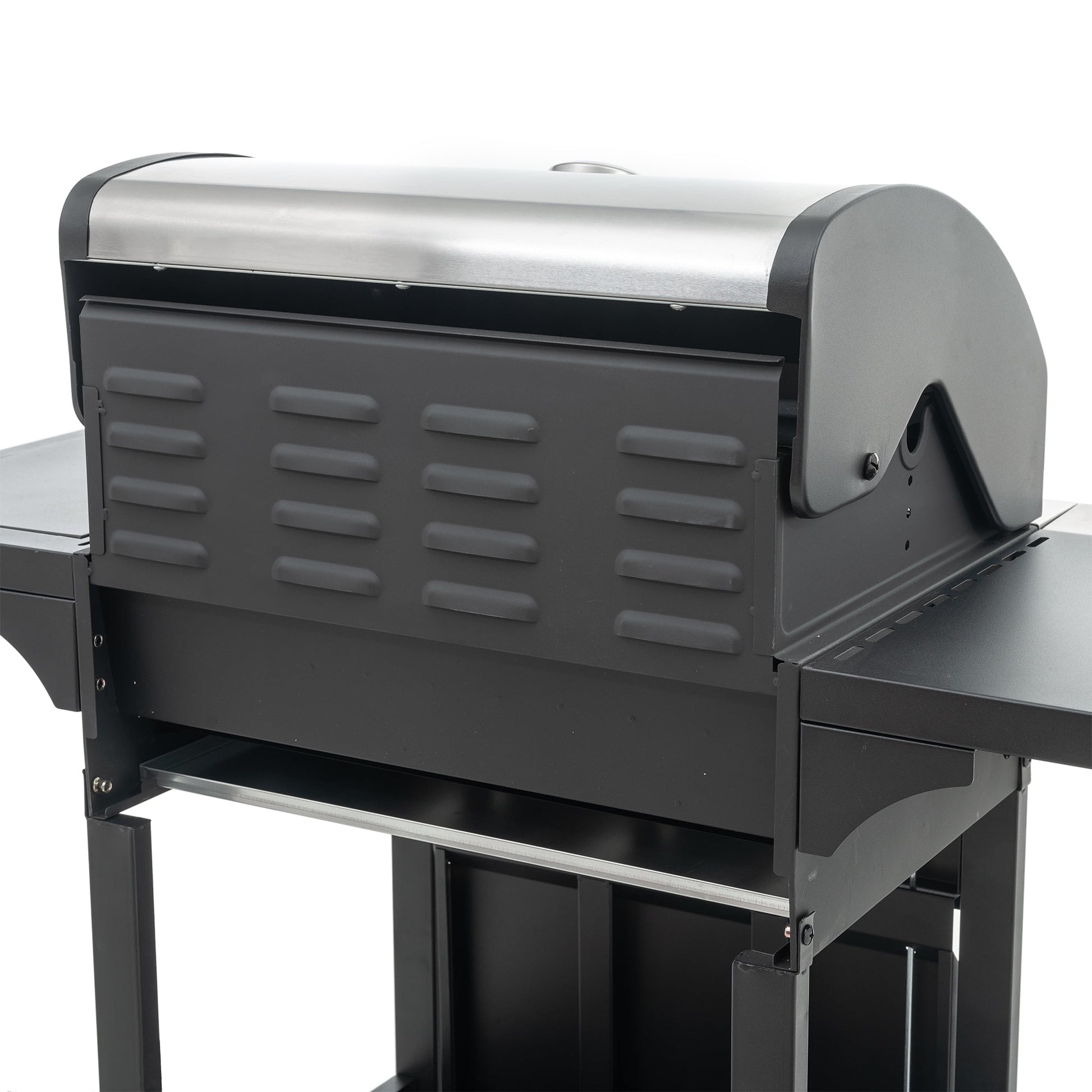 Propane Grill 3 Burner Stainless Steel BBQ Gas Grill with Side Burner, Thermometer, and Even Heating Cast Iron Grates for Outdoor BBQ and Camping