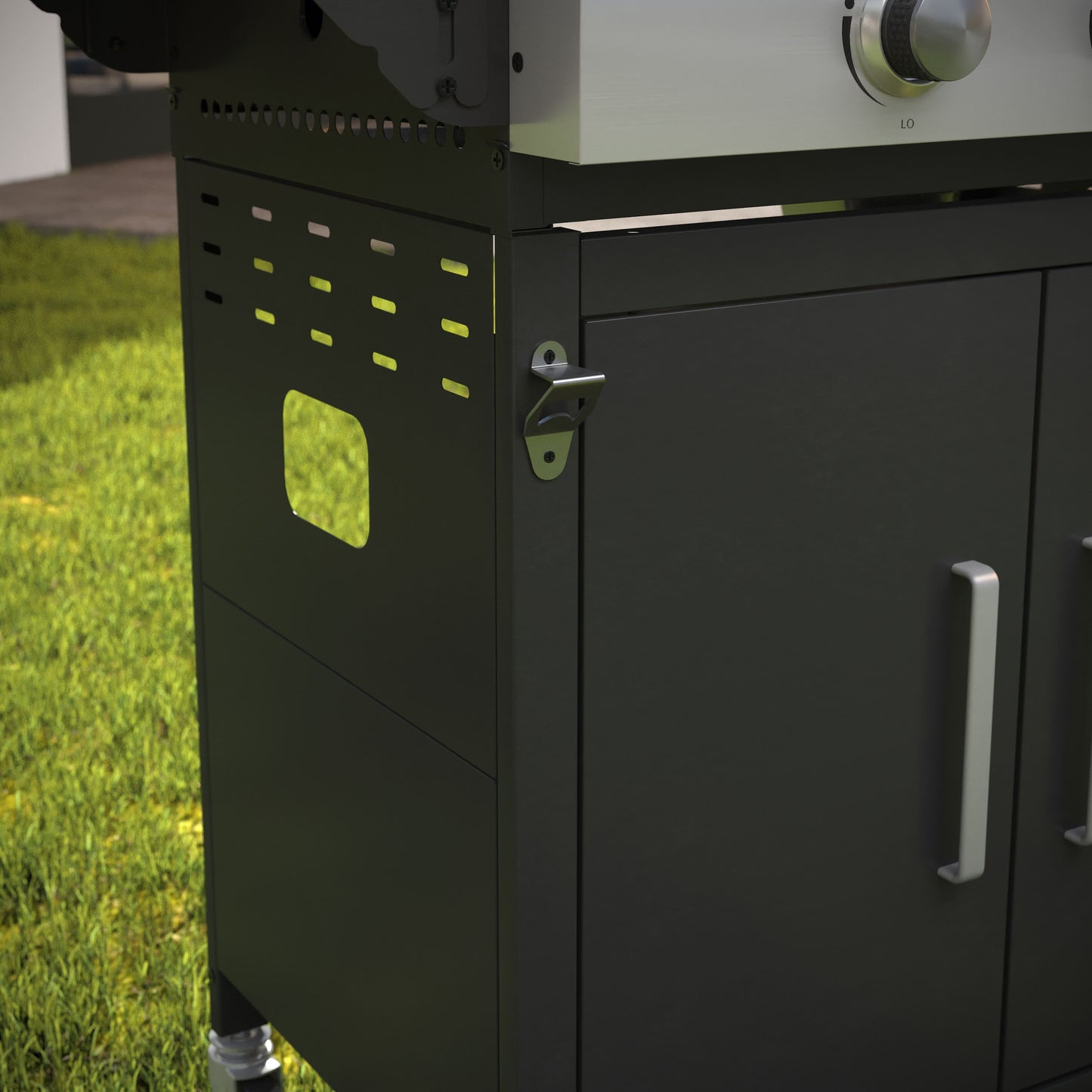 Vicllax 2 in 1 Propane Gas Grill and Griddle Combo 3-Burner with Folding Side Table Stainless Steel