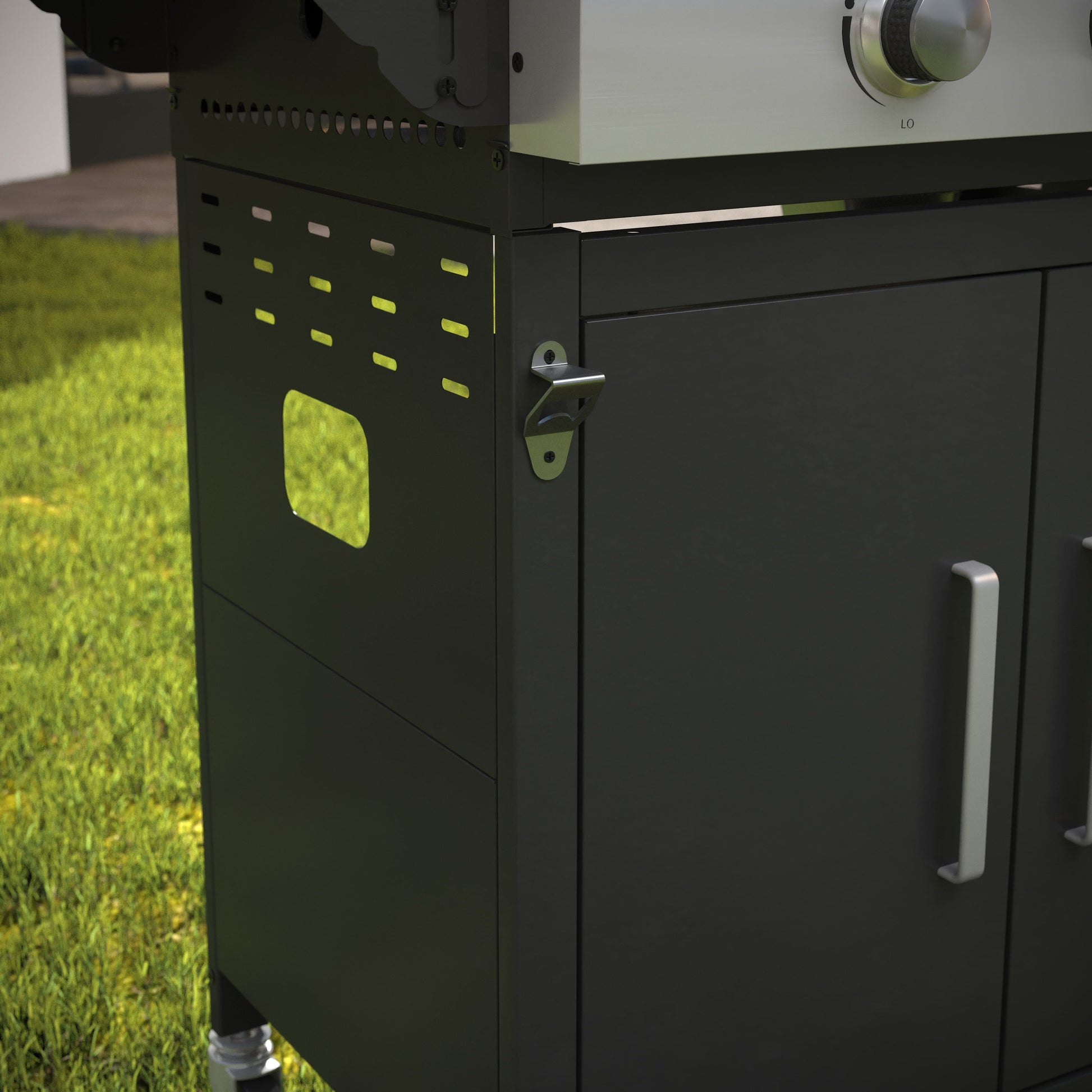 Vicllax 2 in 1 Propane Gas Grill and Griddle Combo 3-Burner with Folding Side Table Stainless Steel