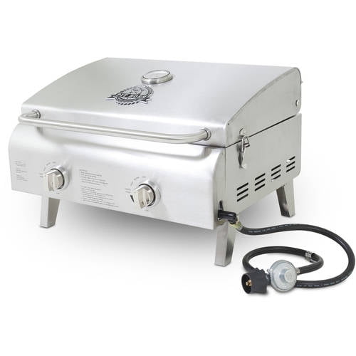 Pit Boss 2-Burner Portable Gas Grill, Stainless Steel