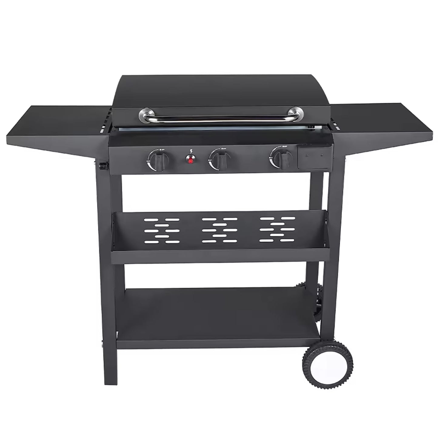 SUGIFT 3-Burner Propane Gas Griddle Outdoor Flat Top Gas Grill Can Be Detached Table Top Griddle, for BBQ, Camping