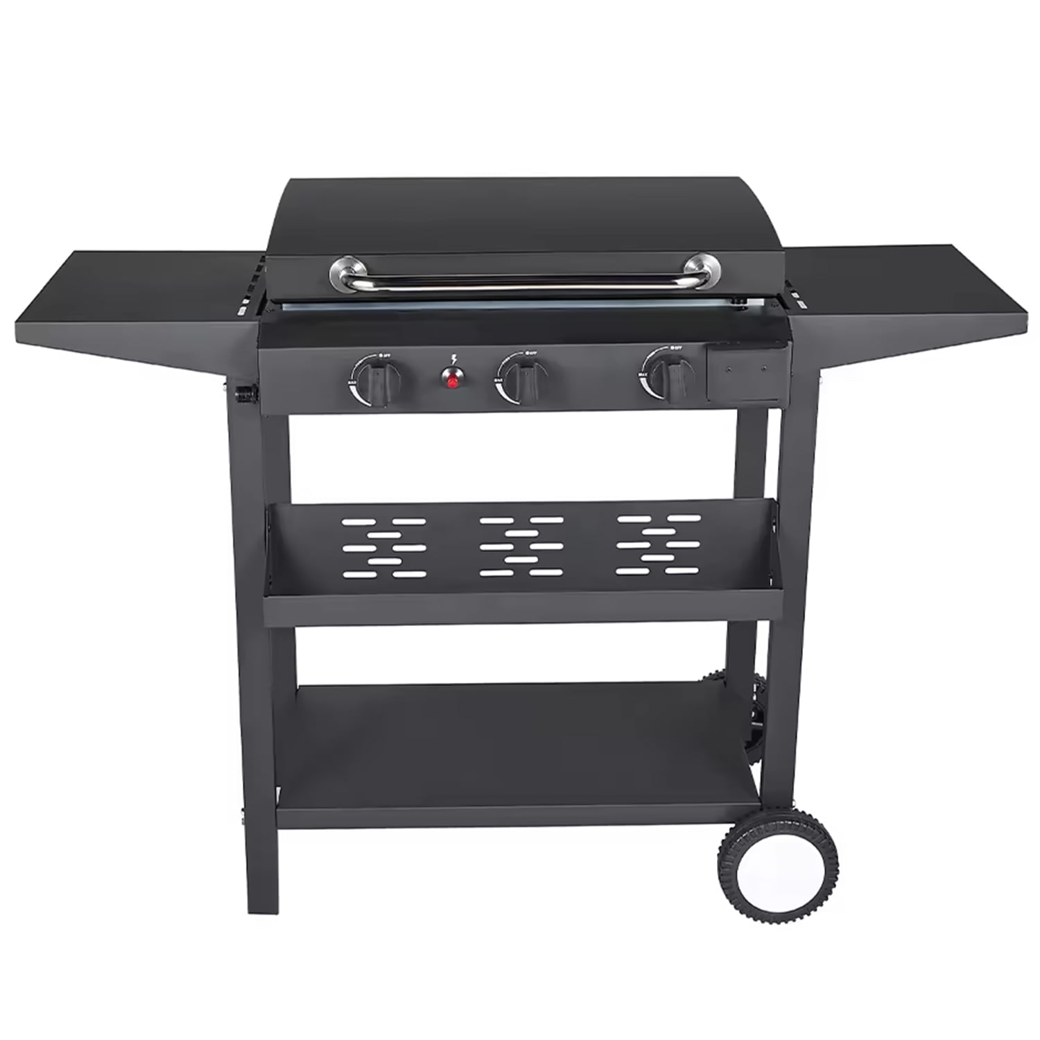 SUGIFT 3-Burner Propane Gas Griddle Outdoor Flat Top Gas Grill Can Be Detached Table Top Griddle, for BBQ, Camping