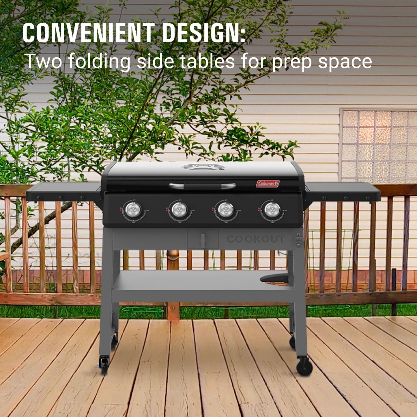 Coleman 4 Burner Gas Griddle Grill, Black, CO-550GG
