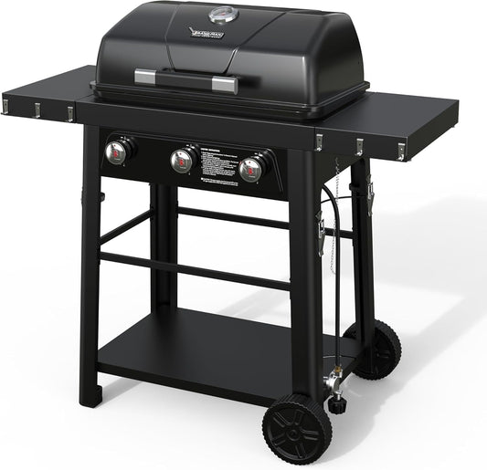 2-in-1 Propane Gas Grill, Enameled Cast Iron Grate & Removable Toptable - BRANDMAN GRILLS SINCE 1987