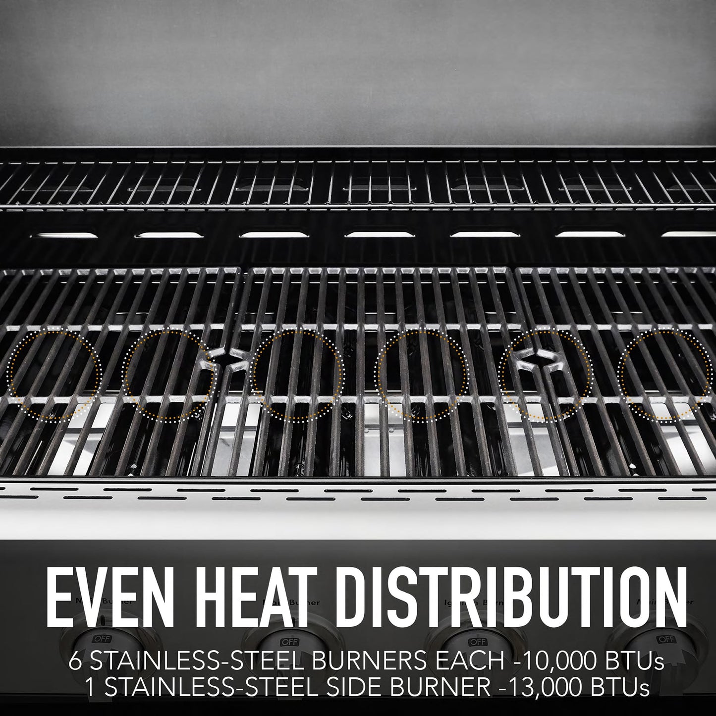 Kenmore 6-Burner Propane Gas Grill with Side Burner, PG-40611S0L, Stainless Steel with Black Trim