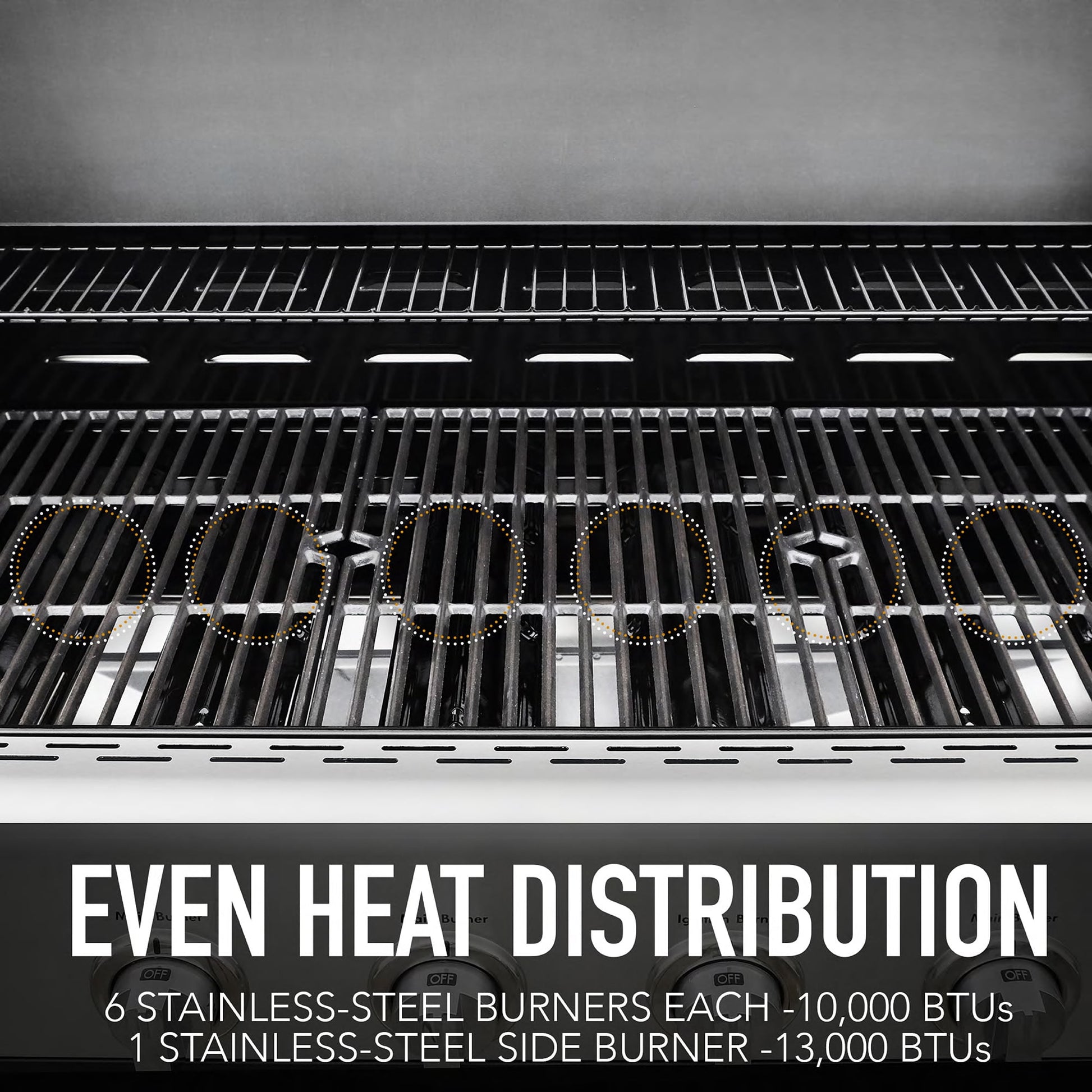 Kenmore 6-Burner Propane Gas Grill with Side Burner, PG-40611S0L, Stainless Steel with Black Trim