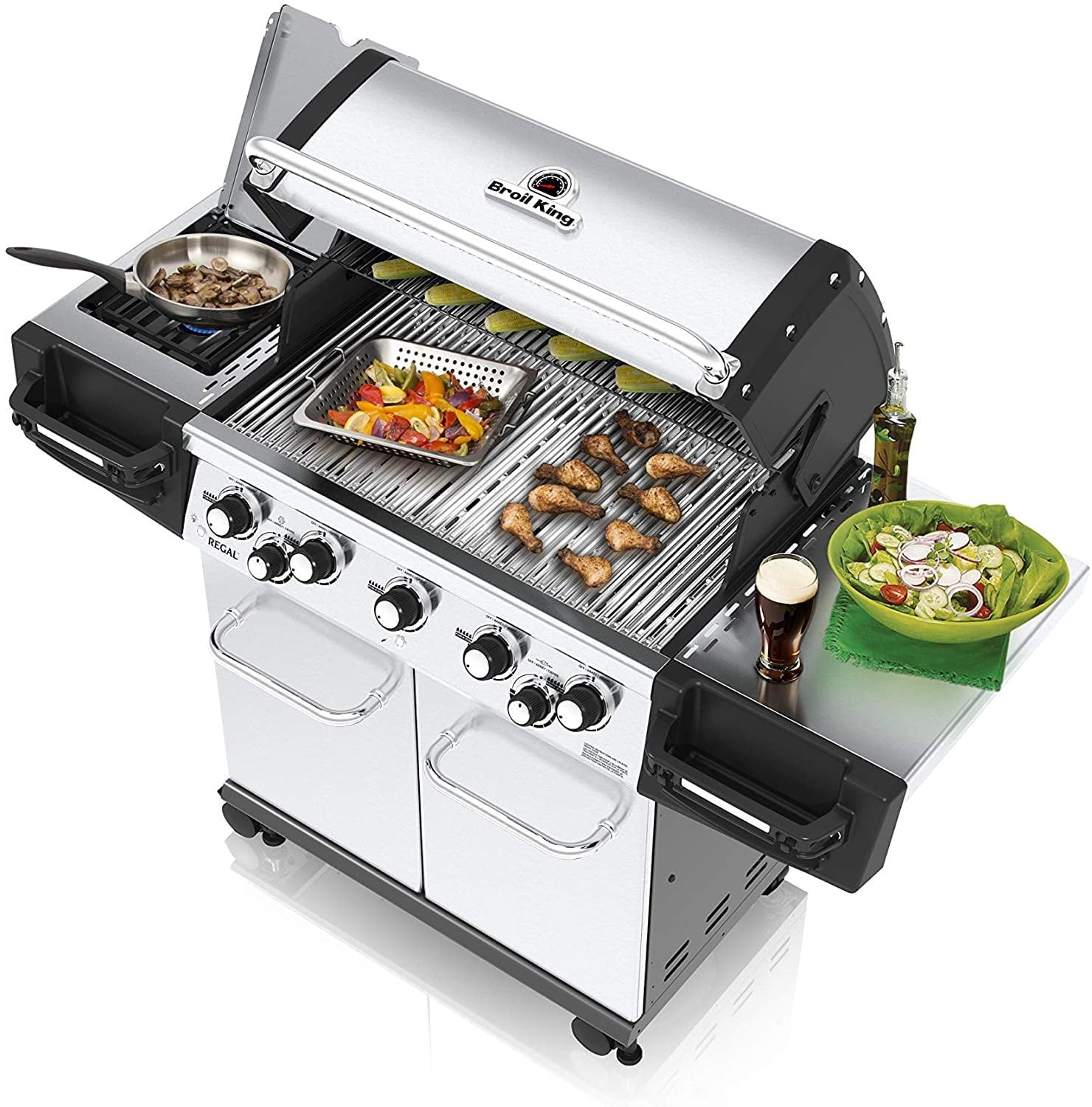 Broil King 958347 Regal S590 Pro Gas Grill, 5-Burner, Stainless Steel