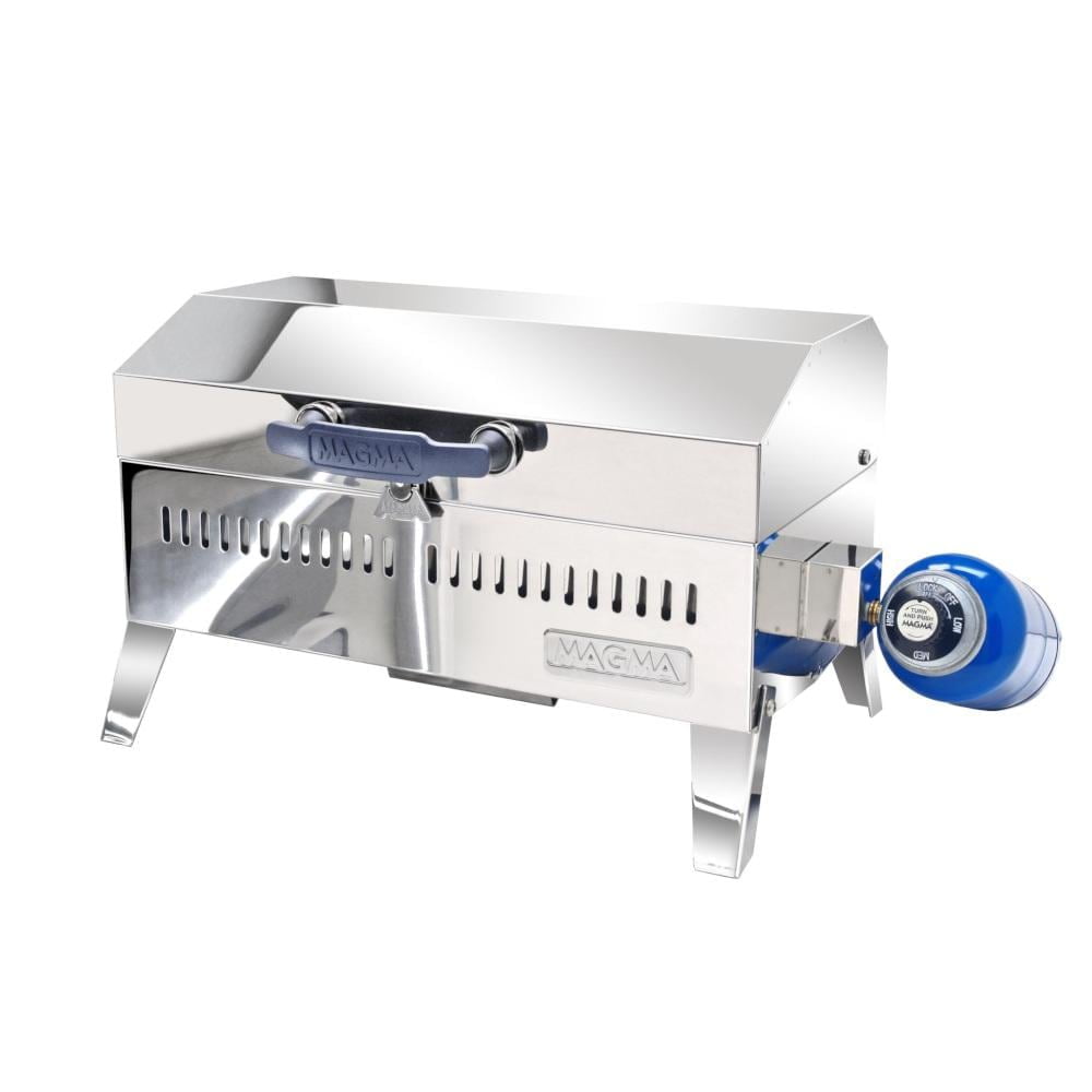 Magma A10-703 Marine Kettle Cabo Gas Grill | Portable Stainless Steel Boat BBQ | Propane Grill for Small Boats & RVs