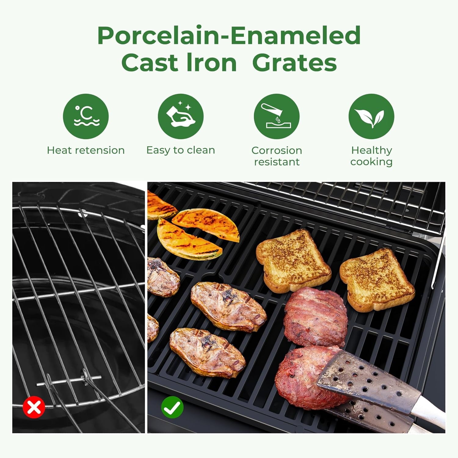 2-in-1 Propane Gas Grill, Enameled Cast Iron Grate & Removable Toptable - BRANDMAN GRILLS SINCE 1987