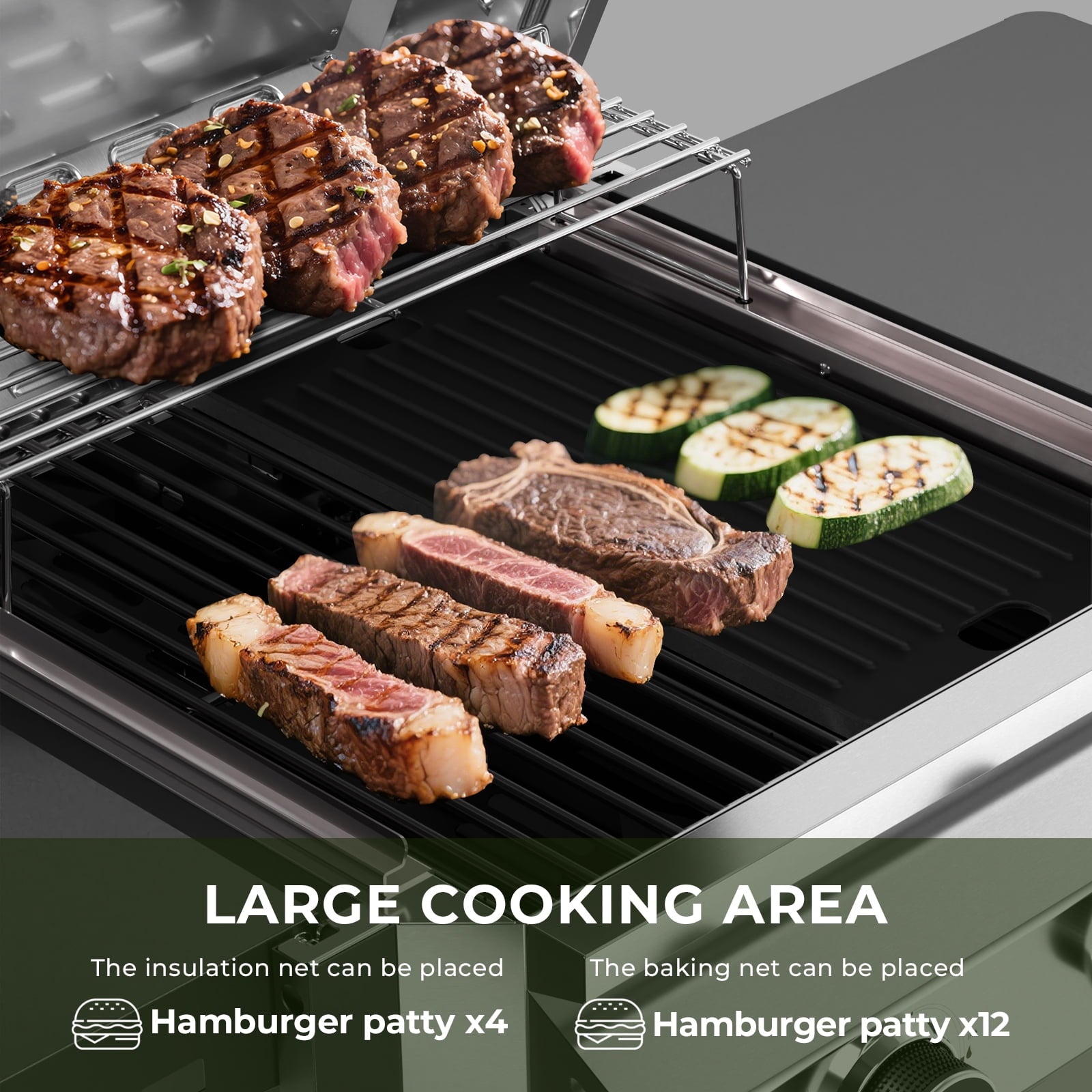 WAA Propane Gas Grill with 2-Burner,Outdoor Gas BBQ Grill with Side Storage Shelves,Top Cover Lid, Oil Tray,Wheels,Barbeque Stove for Barbecue Cooking,Patio,Camping and Party,16000 BTU