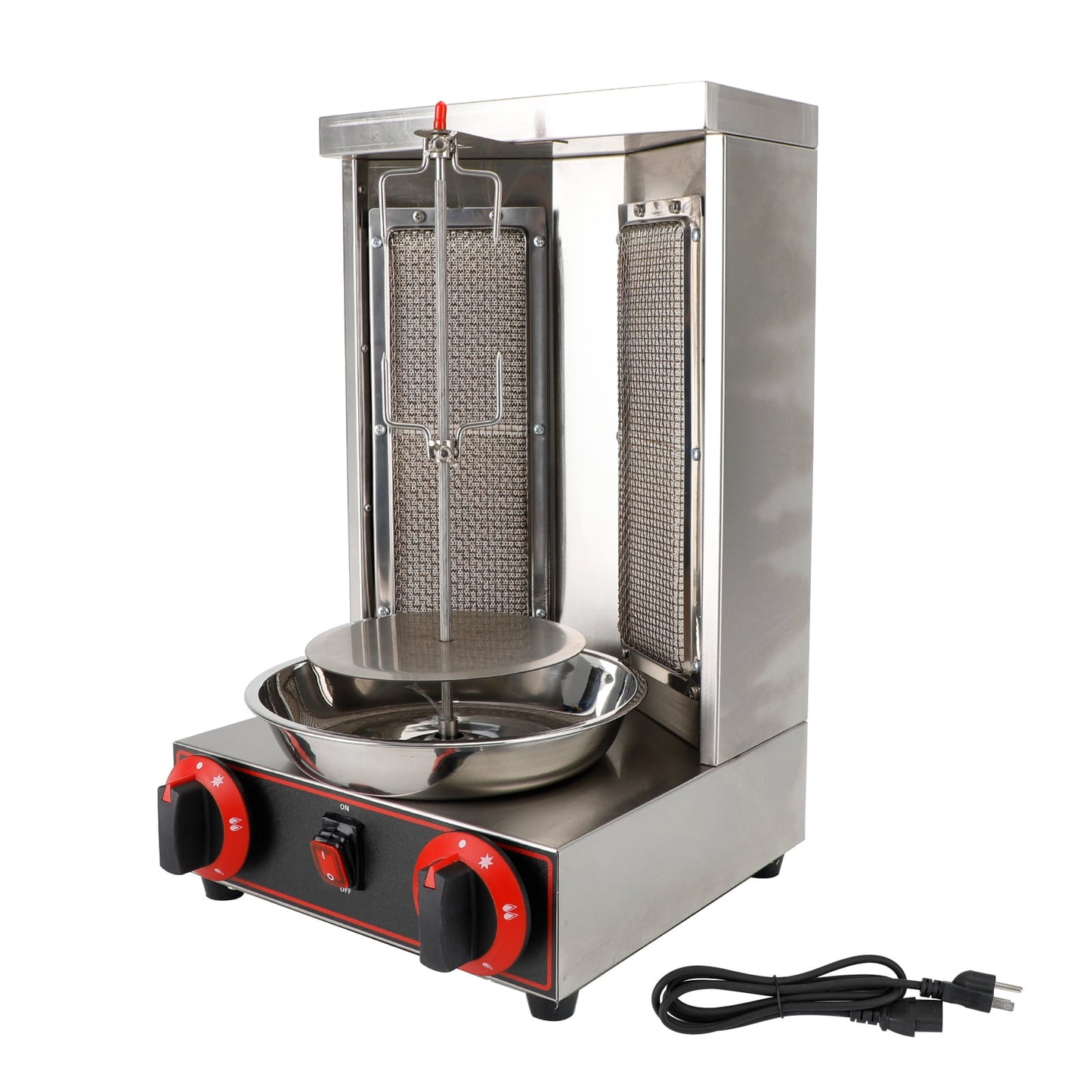 Shawarma Grill Machine Propane Doner Kebab Machine Vertical Broiler with 2 Burner