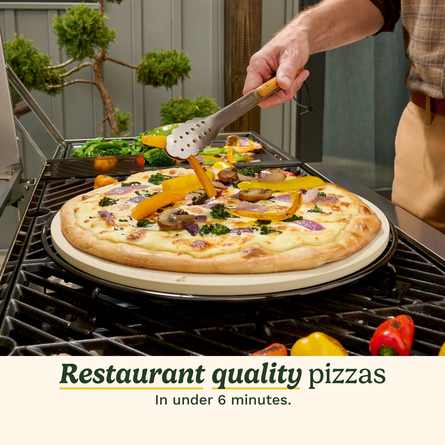 Cuisinart Propel+ 4-Burner 3-in-1 Gas Grill, Stainless Steel Versatile Grill, Griddle & Pizza Oven with Pizza Stone