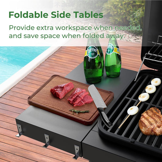 2-in-1 Propane Gas Grill, Enameled Cast Iron Grate & Removable Toptable - BRANDMAN GRILLS SINCE 1987