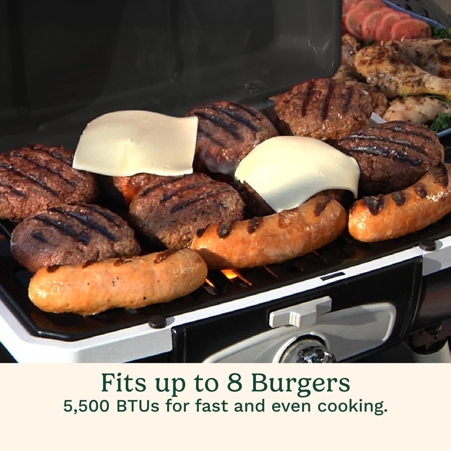 Cuisinart Petite Gourmet Portable Gas Grill, Compact & Lightweight Tabletop Small Grill for BBQs, Camping, Tailgates & Small Spaces