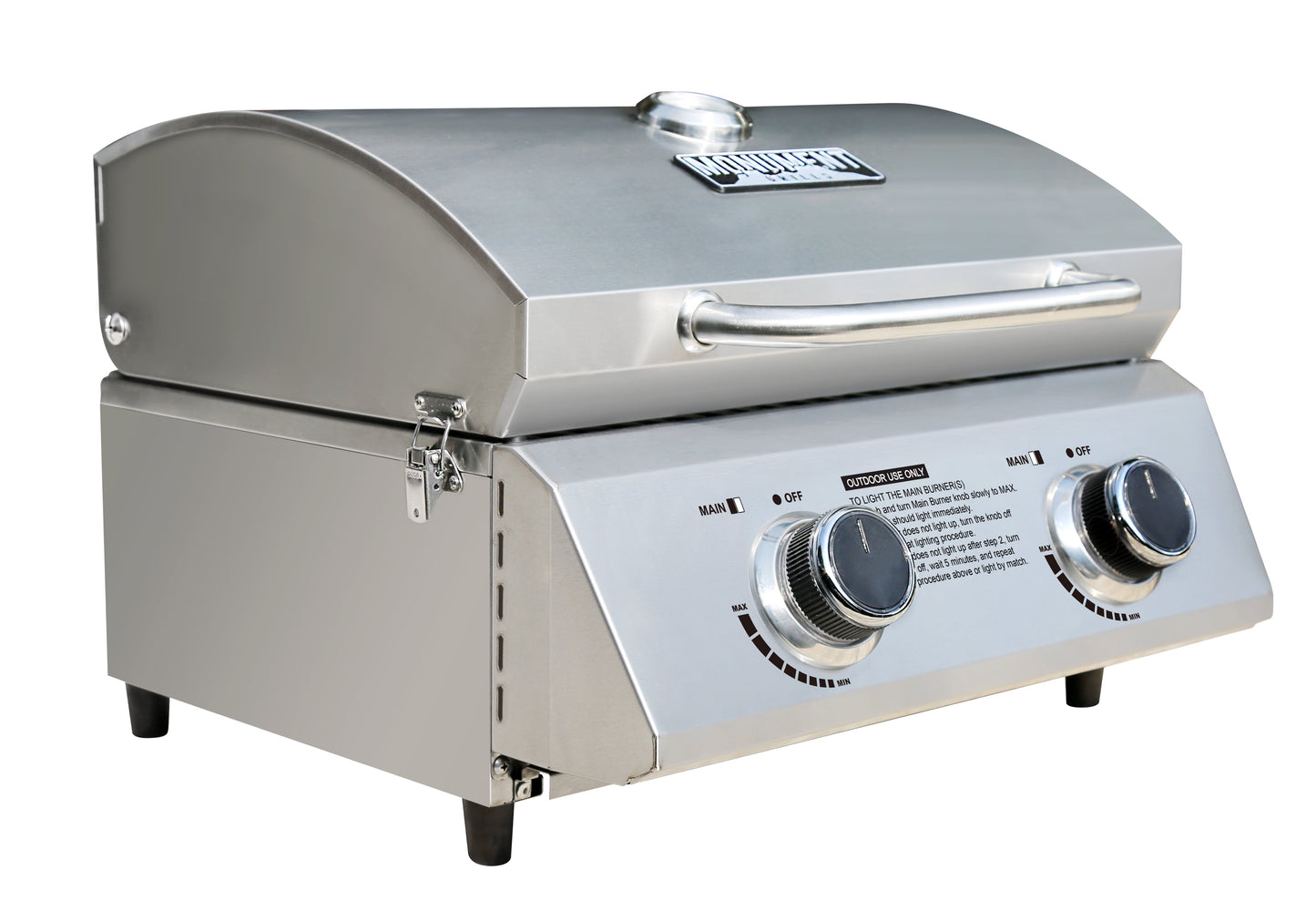 Monument Grills 2-Burner Portable Tabletop Propane Gas Grill in Stainless