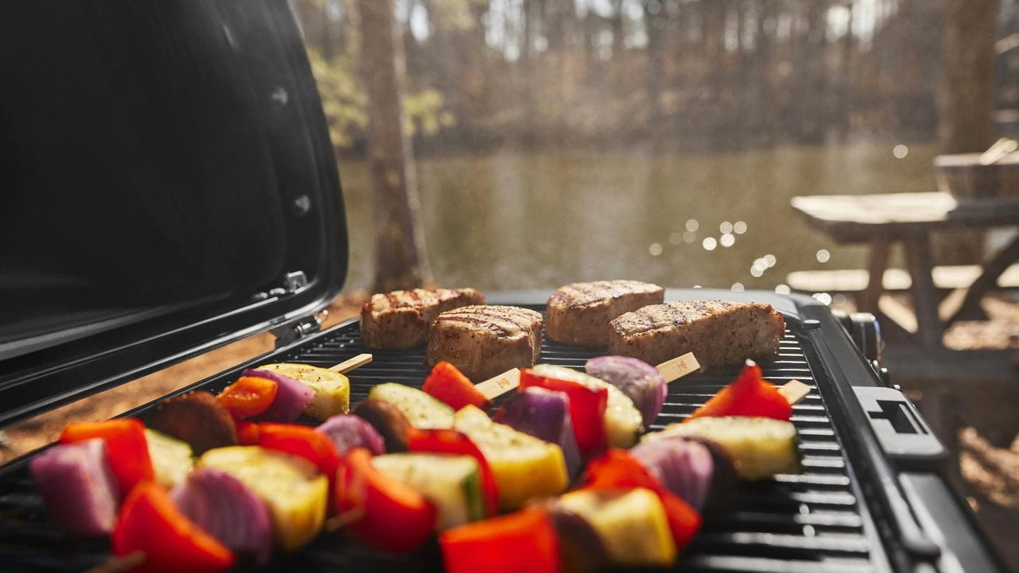 Weber Traveler 1 Burner Portable Liquid Propane Compact Gas Grill, Black