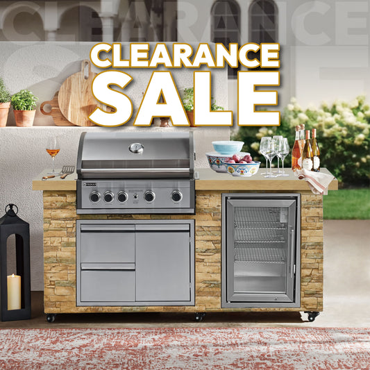 78" Pro Elite 5b Golden White Island Grill