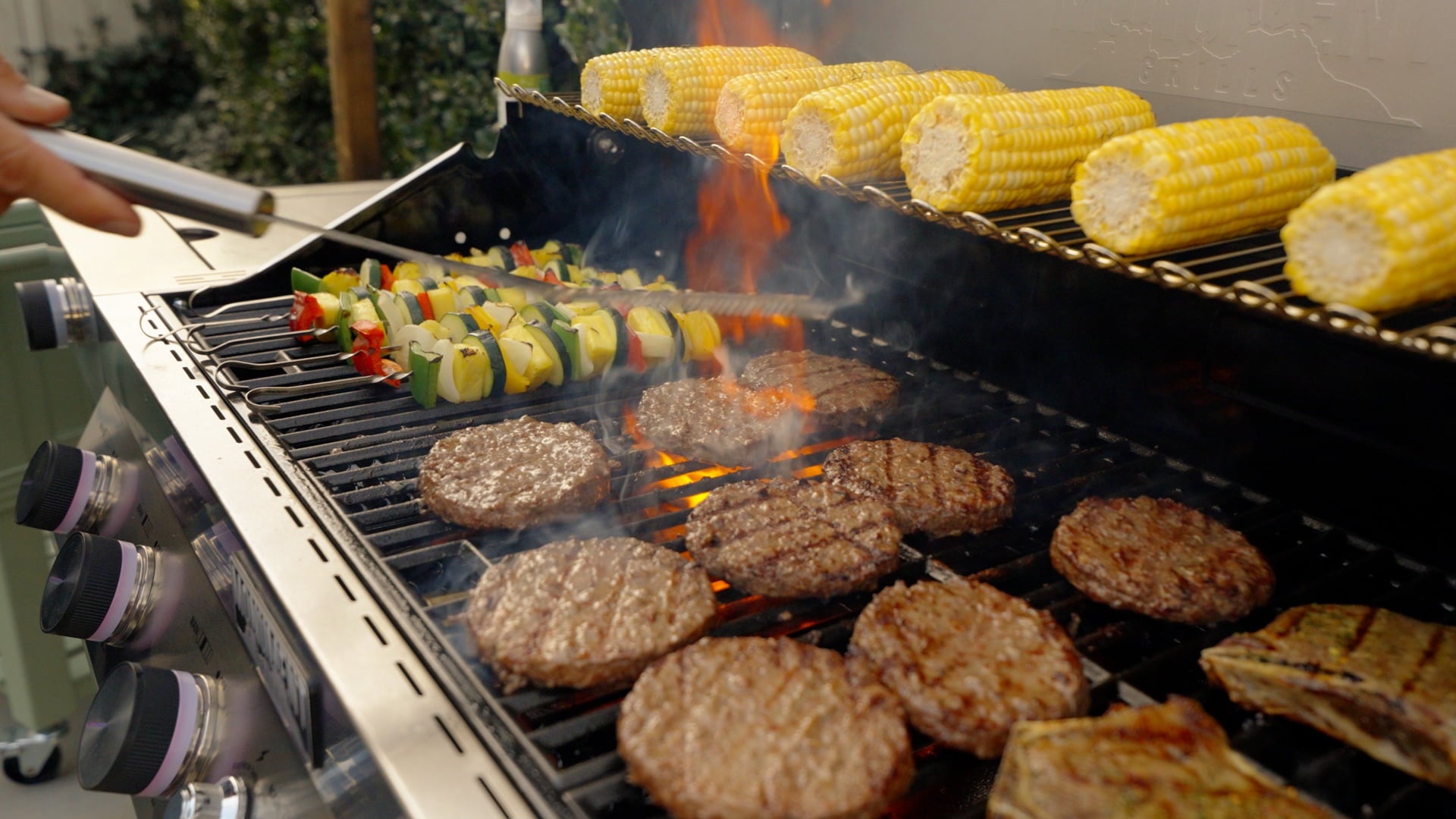Denali 6-Burner Propane Gas Grill in Stainless with Clearview Lid, 3-Phase LED Controls and Side Burner
