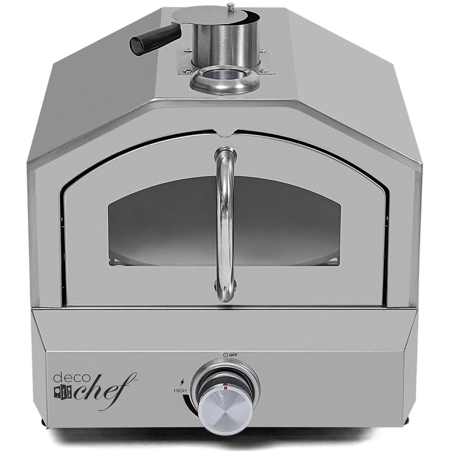 Deco Chef Portable Outdoor Pizza Oven and Grill with Propane Gas CSA Approved Regulator and Hose, Includes Pizza Peel, Stone, Easy Temperature Dial, Built-In Thermometer, and Grill Rack