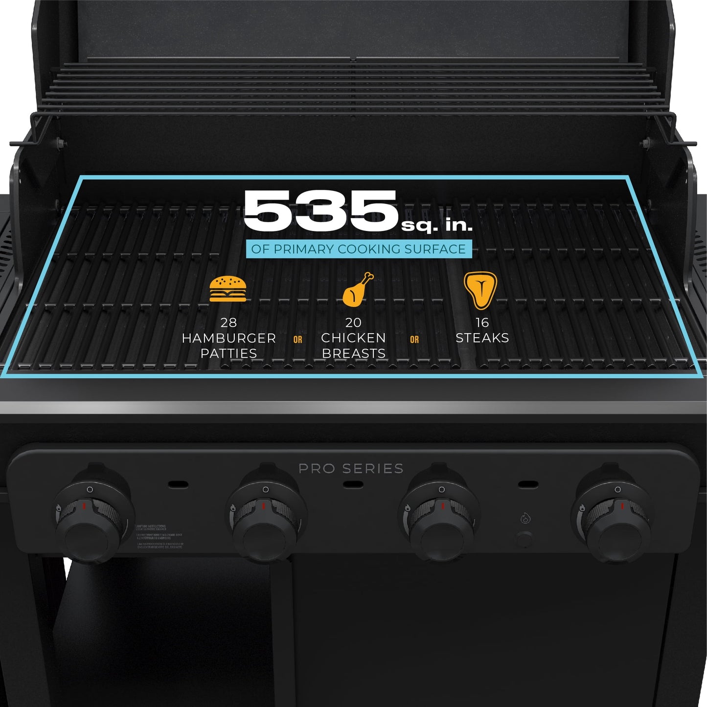 Charbroil Pro Series™ 4-Burner Gas Grill and Griddle with Side Burner