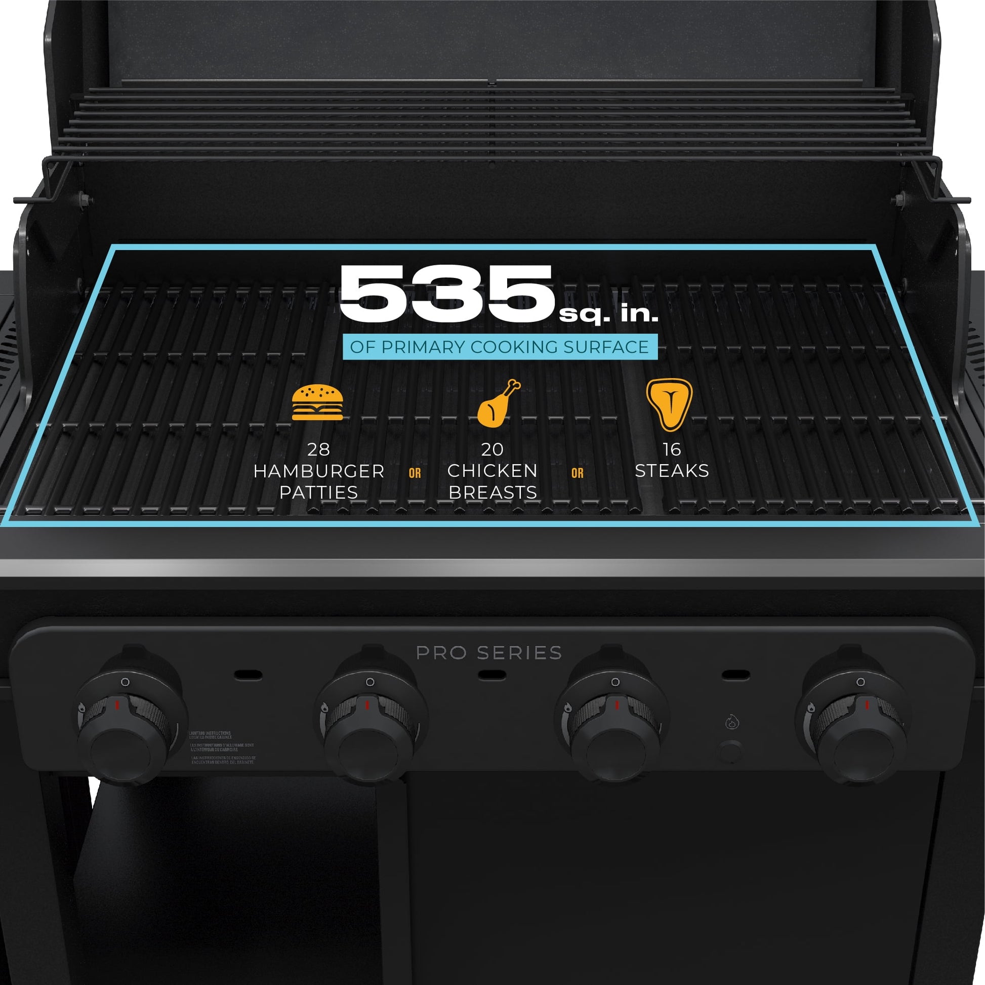 Charbroil Pro Series™ 4-Burner Gas Grill and Griddle with Side Burner