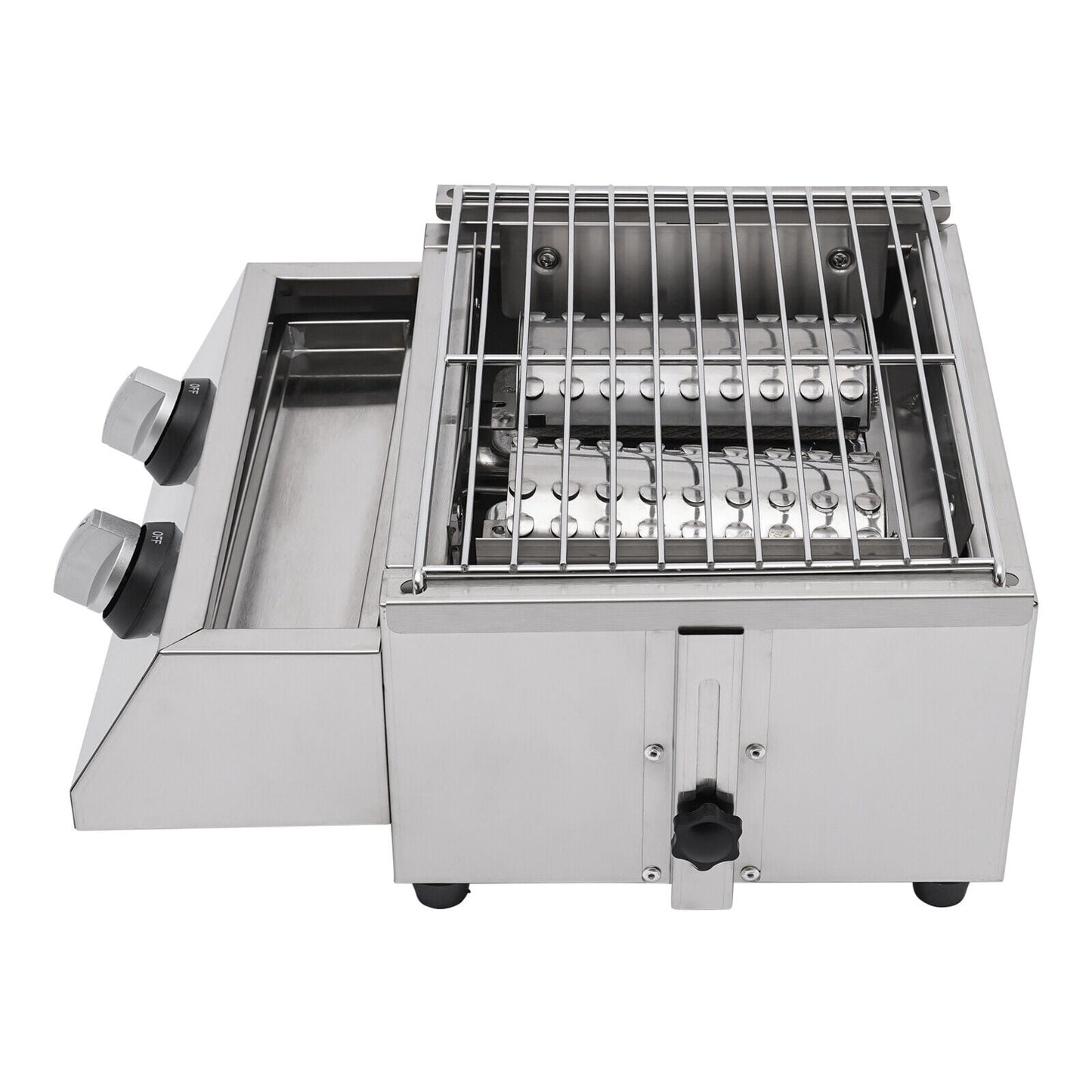 2 Burner Tabletop Propane Gas Grill Stainless Steel Outdoor BBQ Camping Griddle