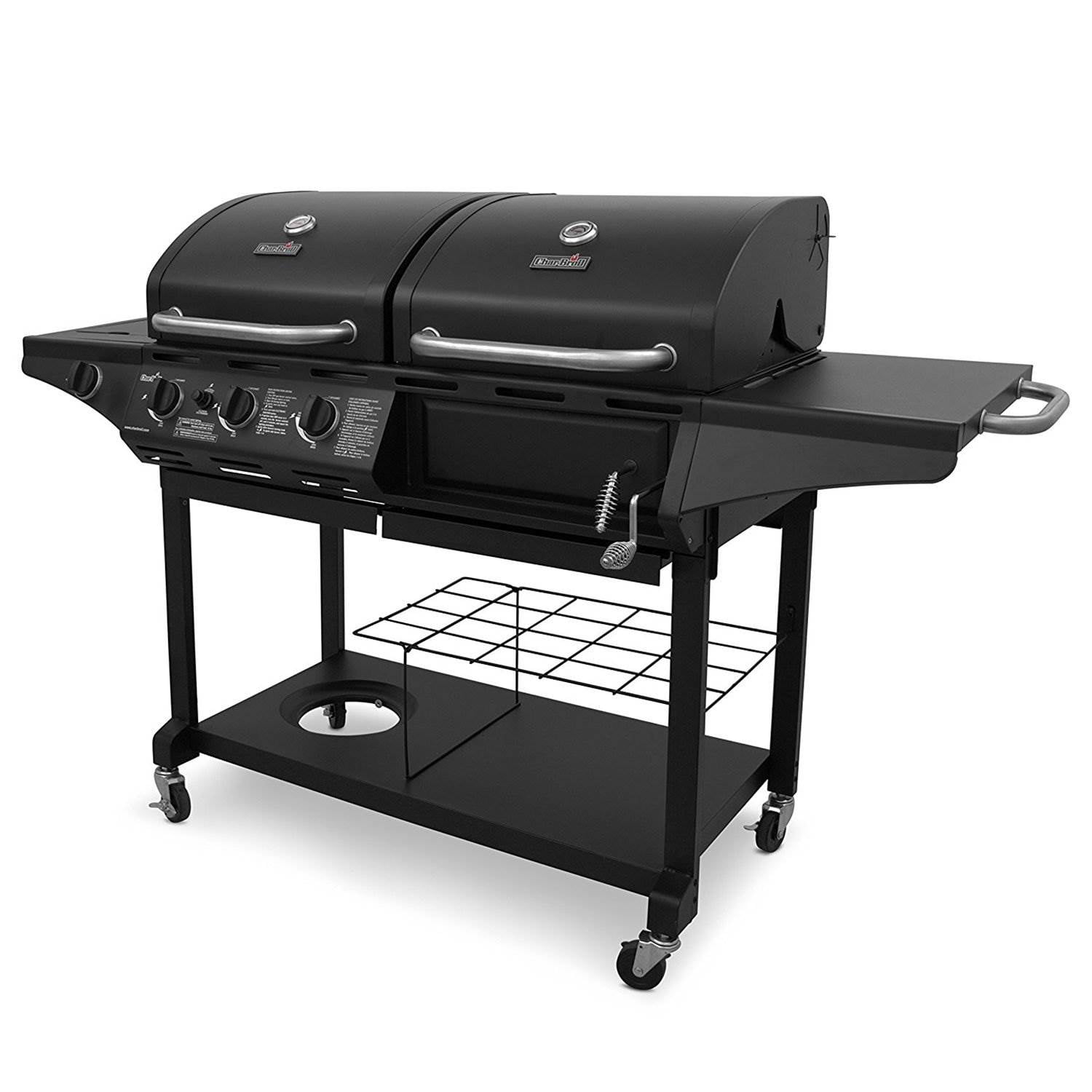 Charbroil Deluxe Charcoal & Gas Combination Cart Grill