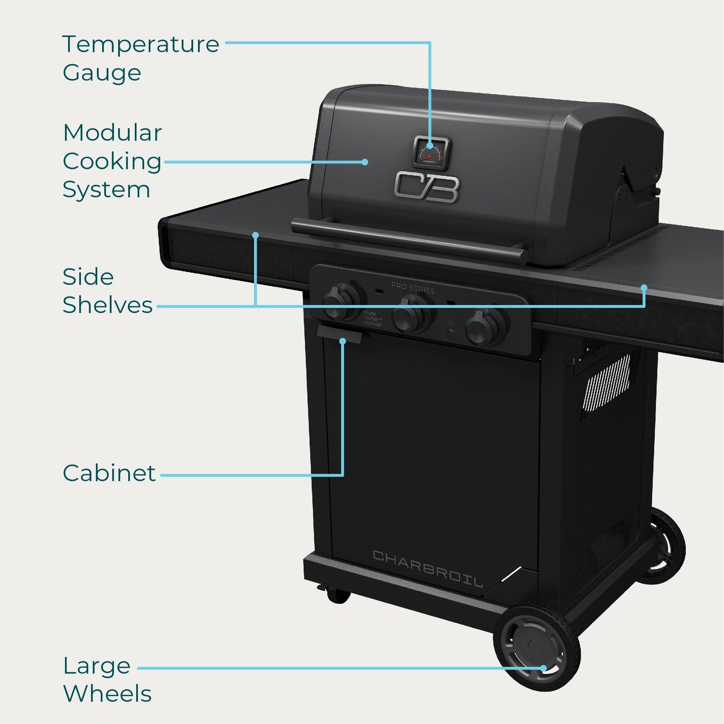 Charbroil Pro Series™ 3-Burner Gas Grill and Griddle