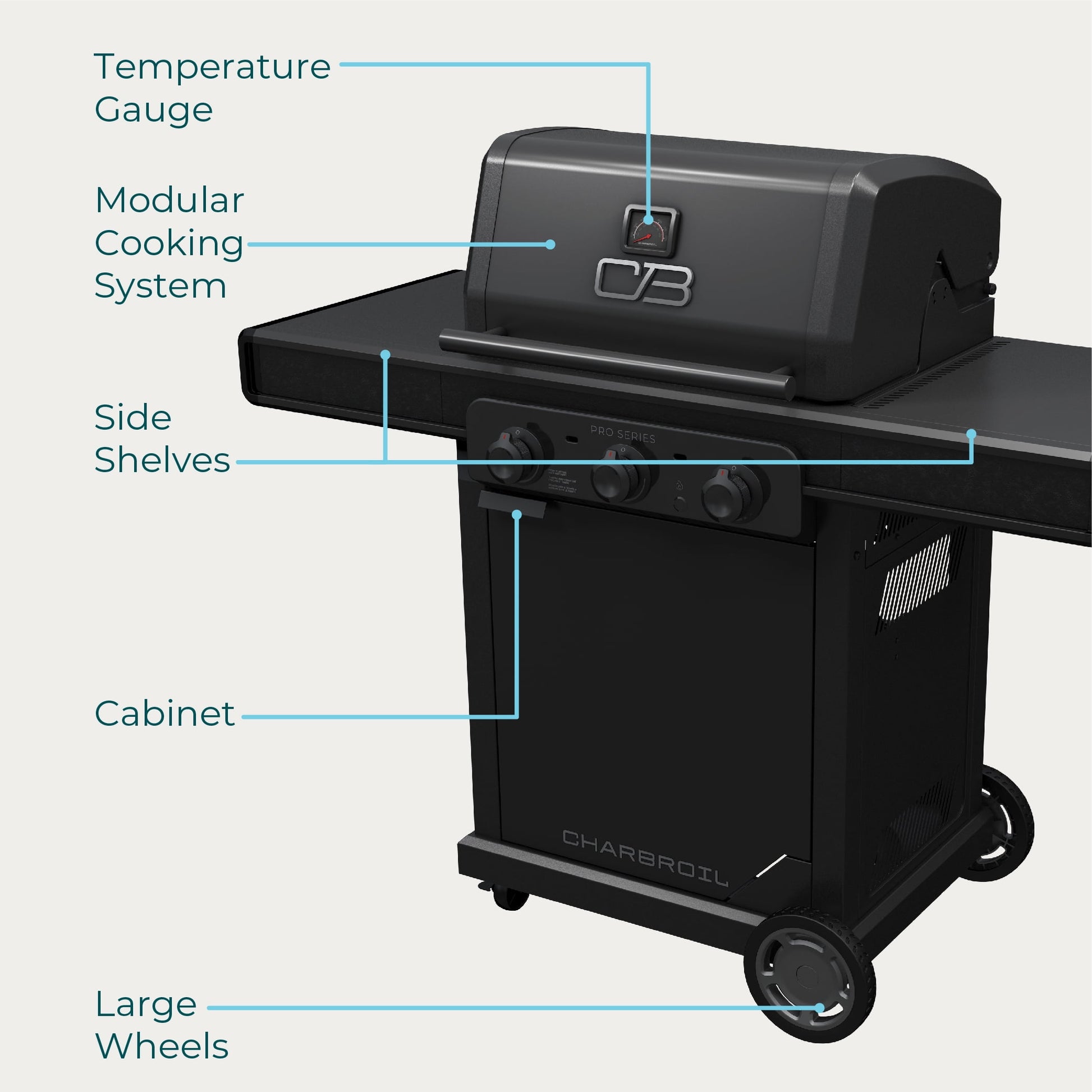 Charbroil Pro Series™ 3-Burner Gas Grill and Griddle