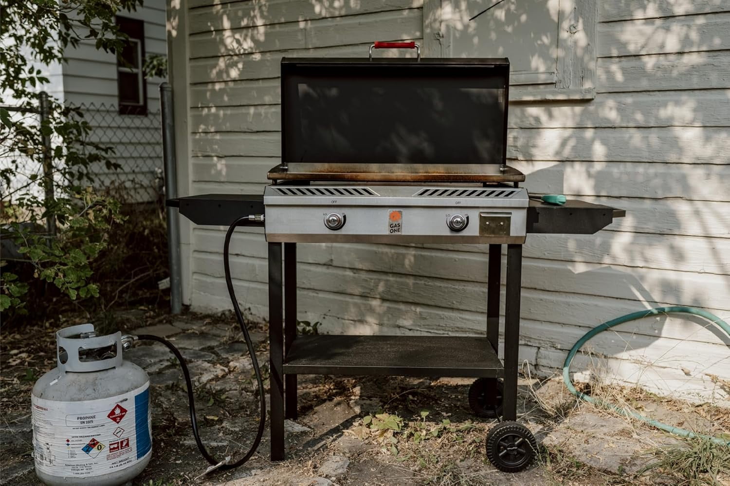 GasOne Gas Griddle – 2-Burner Propane Stove with Flat Top Grill – Modular Cast Iron Propane Grill