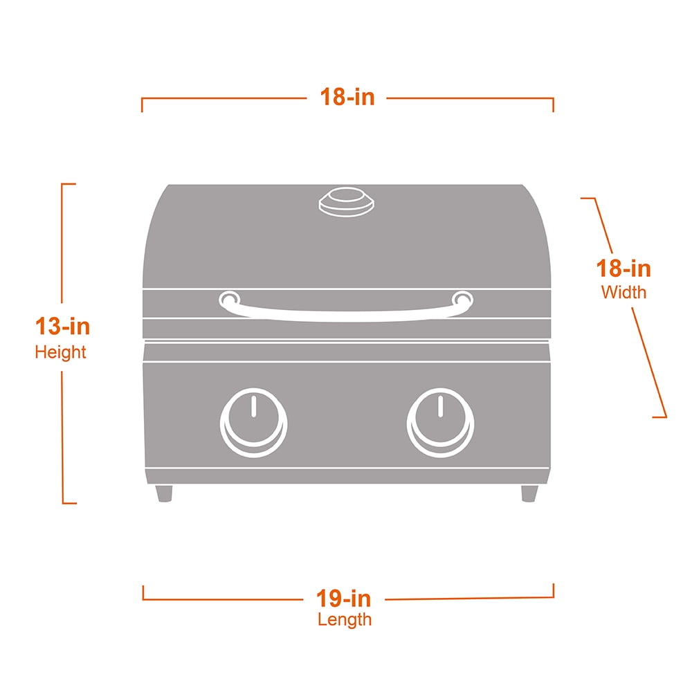 Monument Grills 2-Burner Portable Tabletop Propane Gas Grill in Stainless