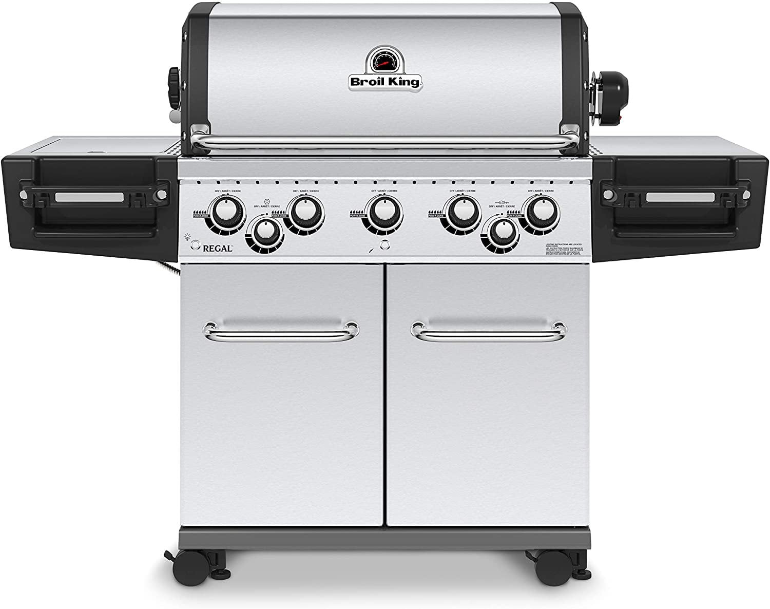 Broil King 958347 Regal S590 Pro Gas Grill, 5-Burner, Stainless Steel