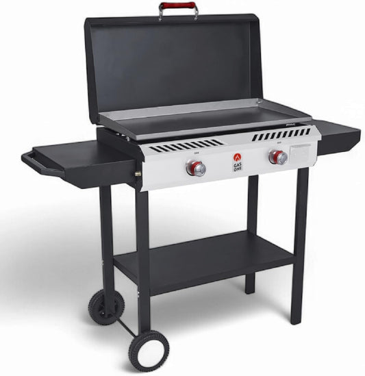 GasOne Gas Griddle – 2-Burner Propane Stove with Flat Top Grill – Modular Cast Iron Propane Grill