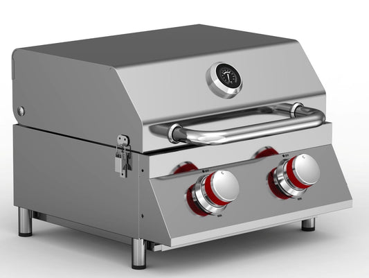 GasOne Portable Propane Grill – 16-inch Stainless Steel Tabletop Grill – Tabletop Gas Grill