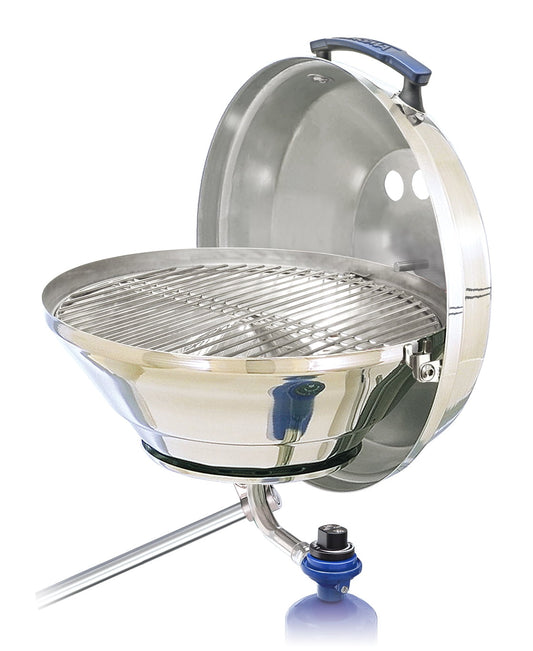 Magma A10-205 Marine Kettle Gas Grill | Stainless Steel Portable Boat BBQ | Propane Grill for Marine, Pontoon & RV Use