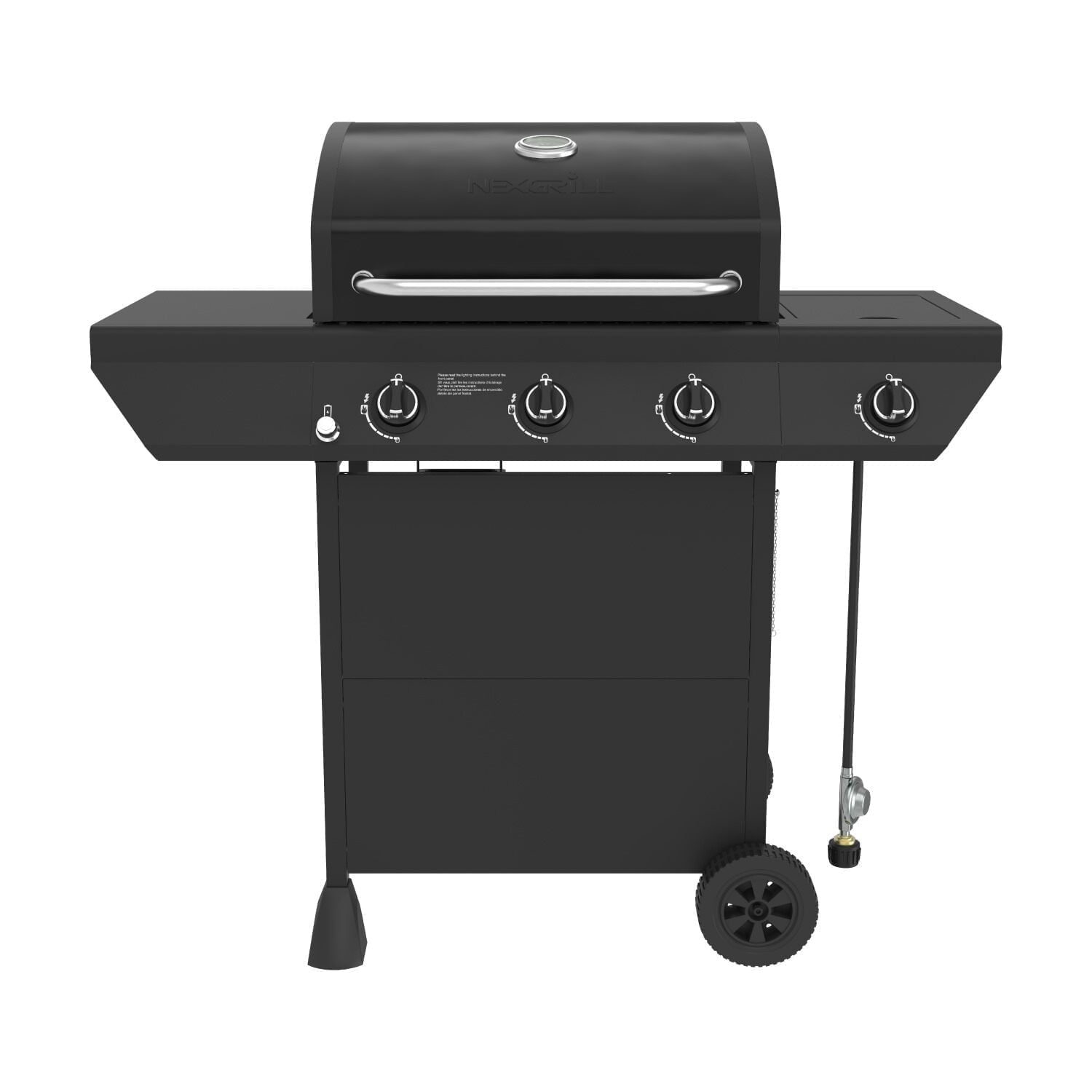 Nexgrill 3-Burner Propane Gas Grill with Side Burner, 52,000BTUs, 418 SQ. In. Cooking Space, BBQ Grill with Durable Steel Lid & Control Panel for Outdoor Cooking, Patios, and More - 720-0925S