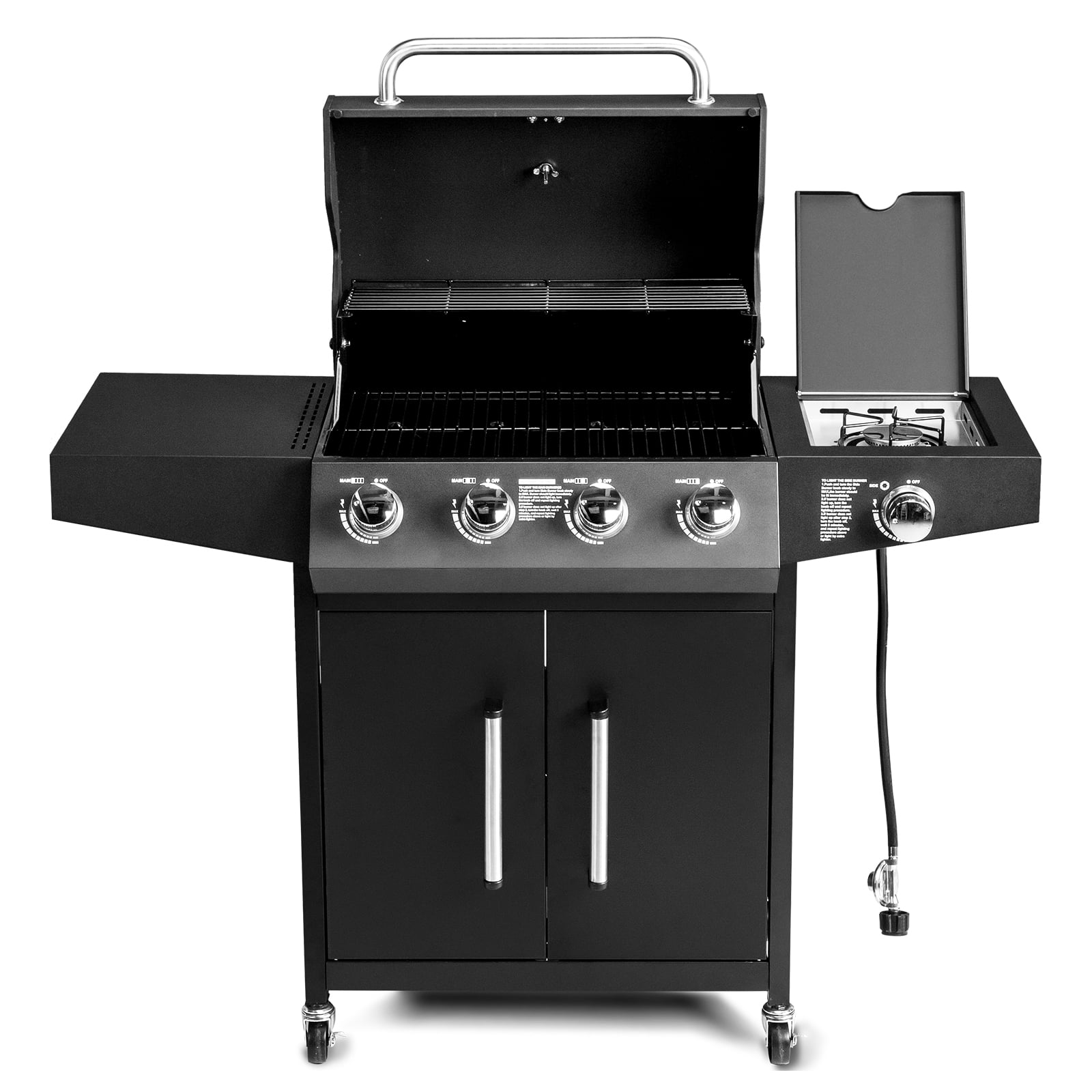 UBesGoo 4 Burner Propane Gas Grill with Side Burner 58000BTU for Camping Cooking BBQ