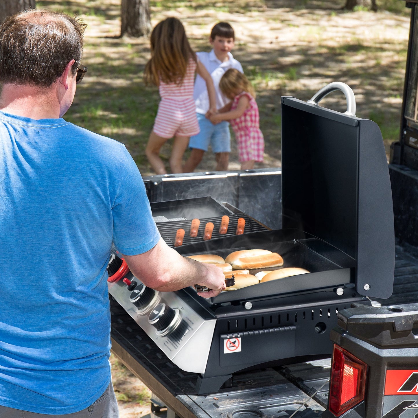Royal Gourmet 3-Burner Portable Gas Griddle with Side Burner, PD1305H